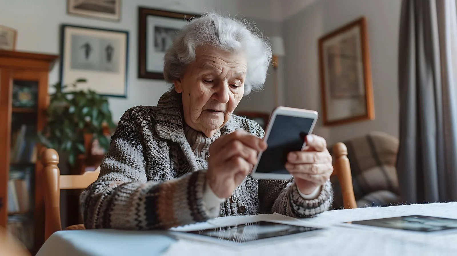 Senior Woman Photographing at Home — free download from Dotvec