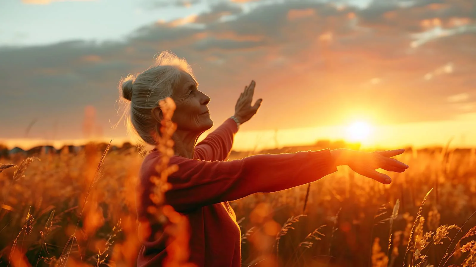 Peaceful Evening Stretching in Nature — free download from Dotvec