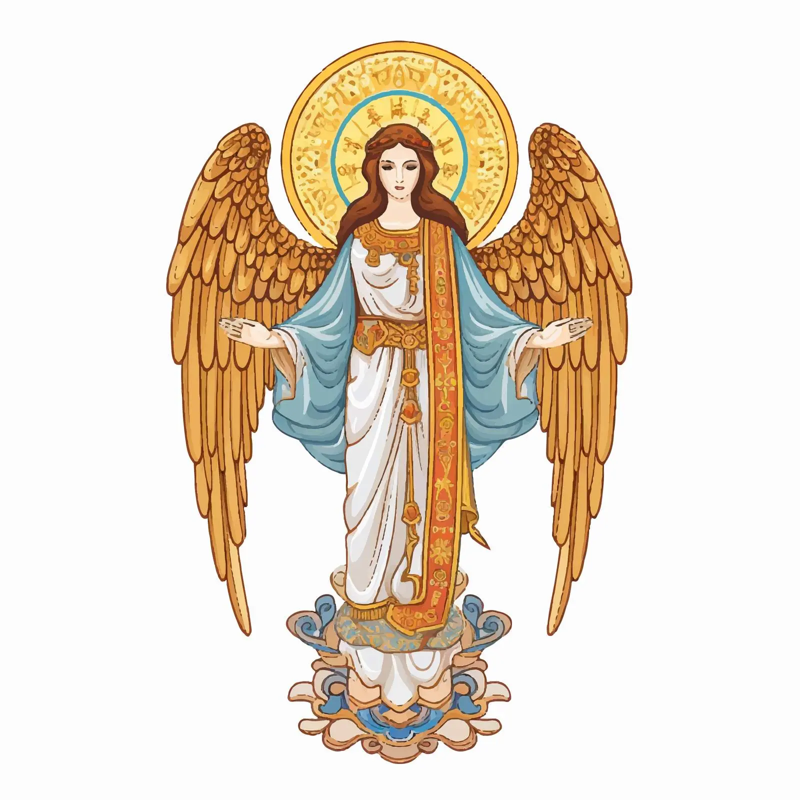 Byzantine Style Seraphim Illustration Vector Art — free download from Dotvec
