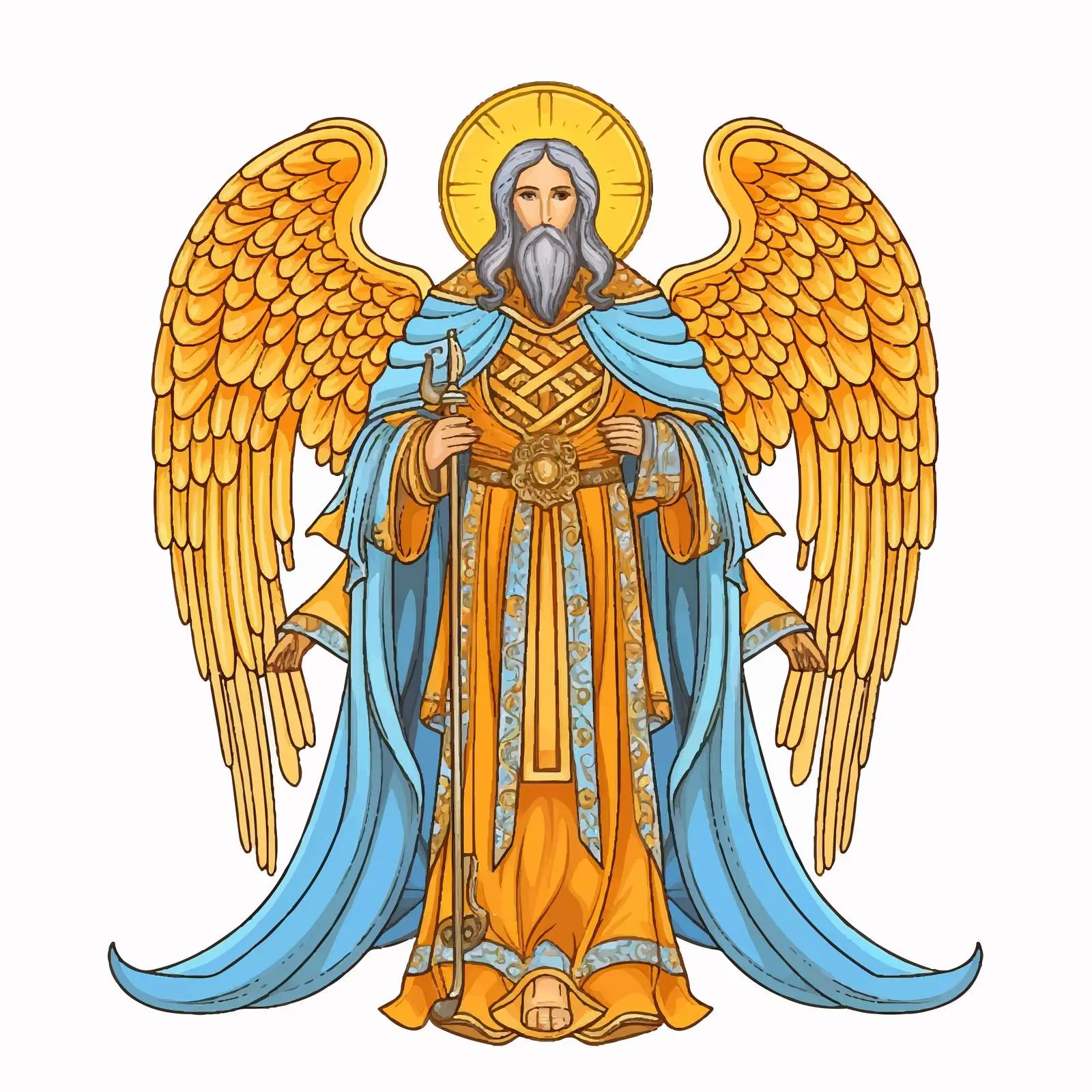 Byzantine Style Seraphim Illustration Vector Design — free download from Dotvec