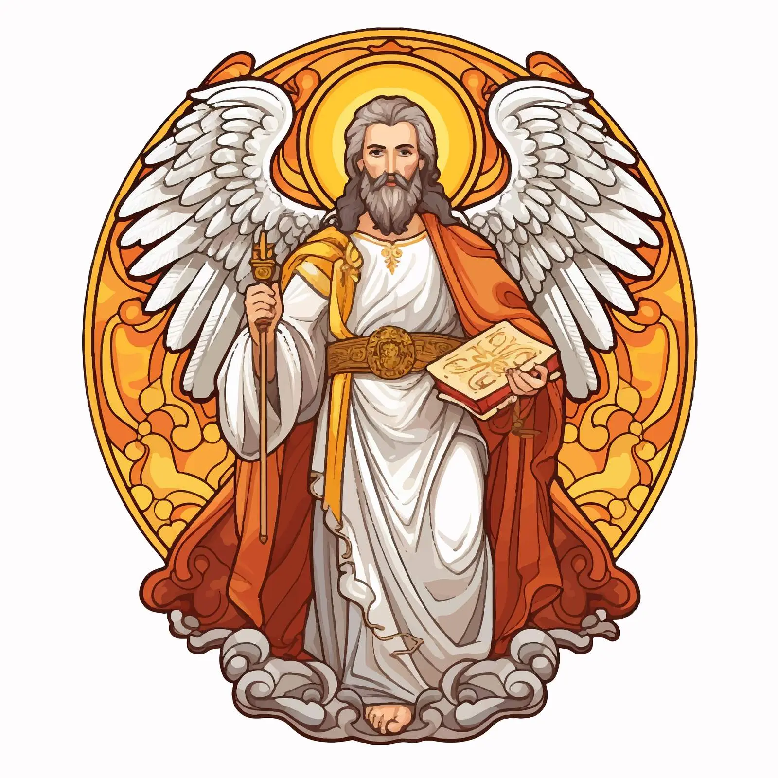 Saint Matthew the Apostle Illustration in Byzantine Style – free symbolism in art image from Dotvec