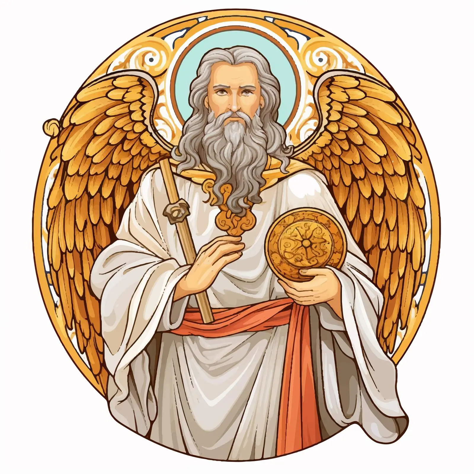 Saint Matthew the Apostle Byzantine Illustration – free saint imagery image from Dotvec
