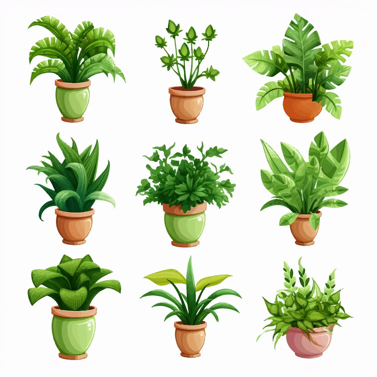 Isolated Plant Pot Vector Illustrations – free plant illustrations image from Dotvec