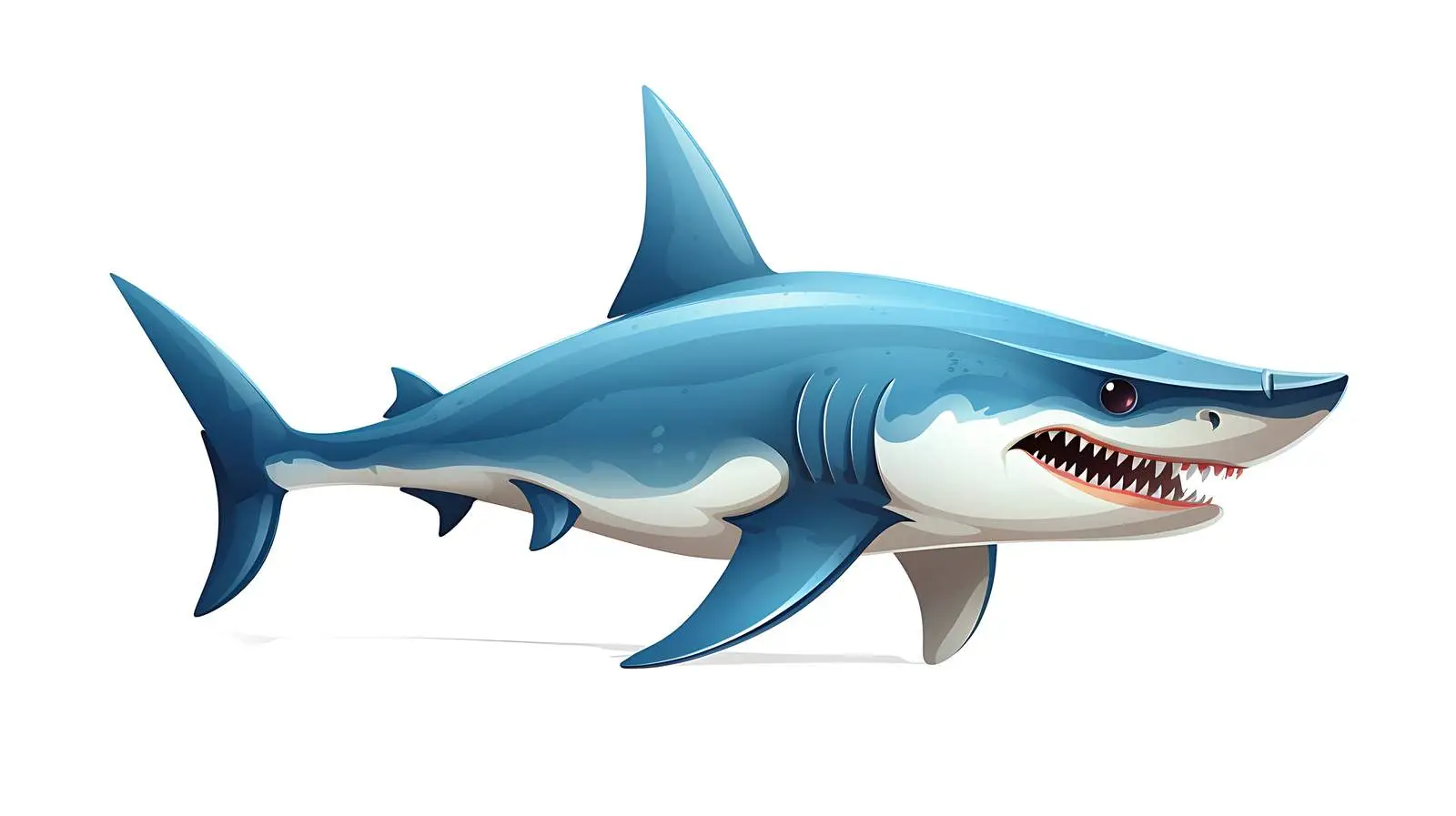Hammerhead Shark Cartoon Illustration — free download from Dotvec