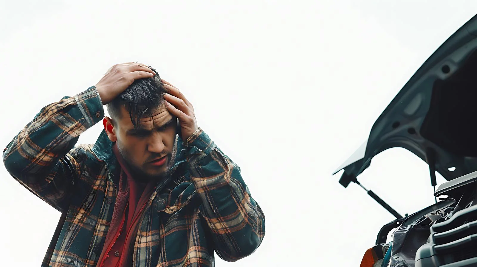 Man with Car Breakdown Headache — free download from Dotvec