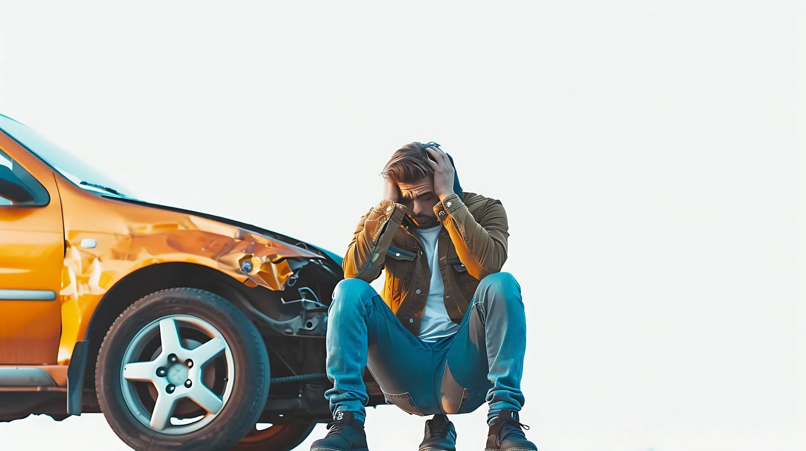 Man with Car Breakdown Headache — free download from Dotvec