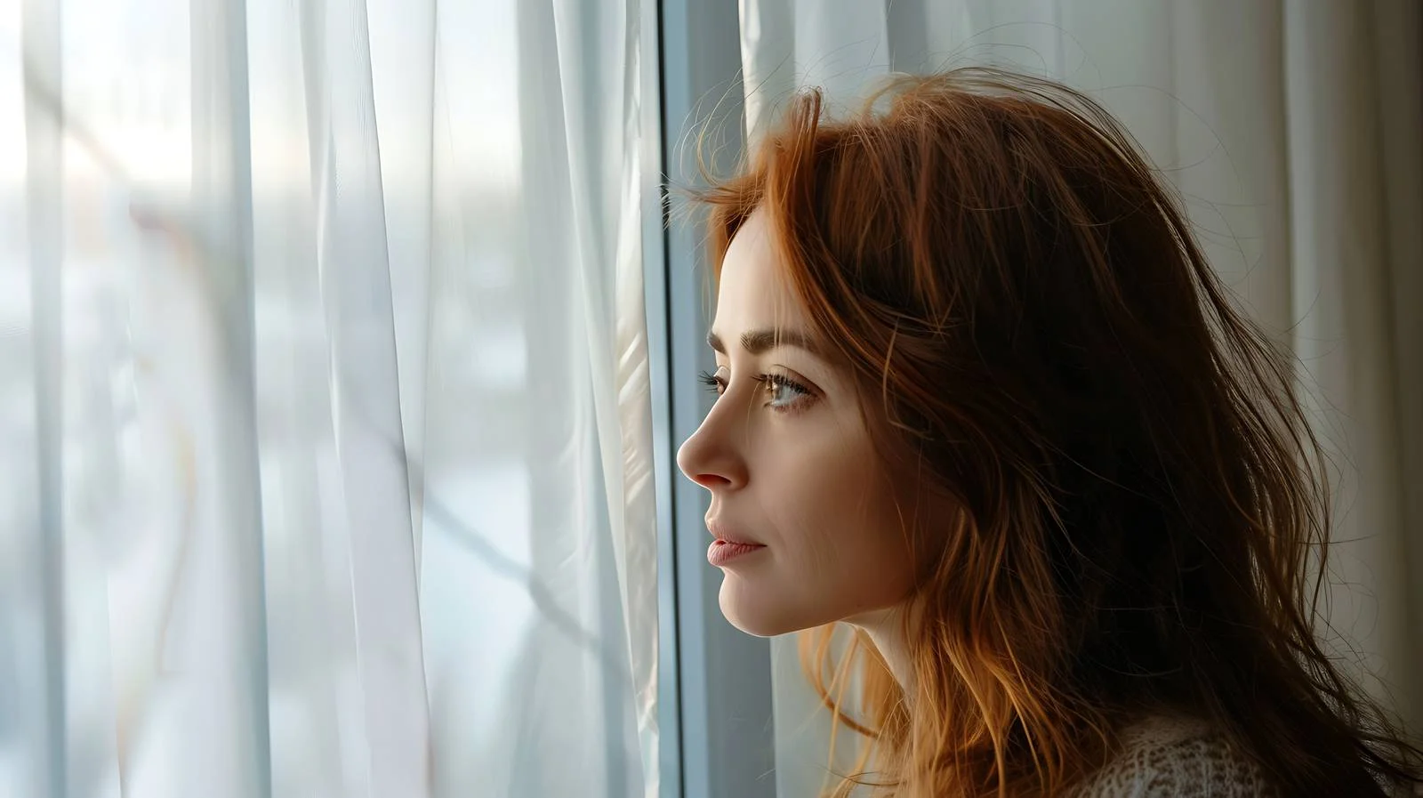 Contemplative Woman at Home — free download from Dotvec