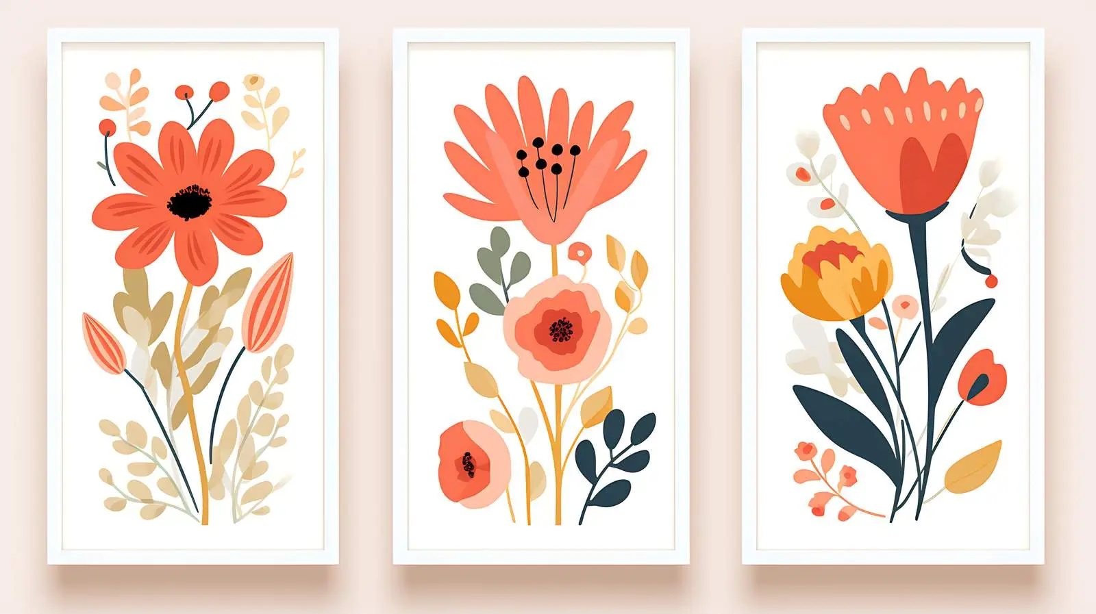 Abstract Flower Market Posters Collection — free download from Dotvec