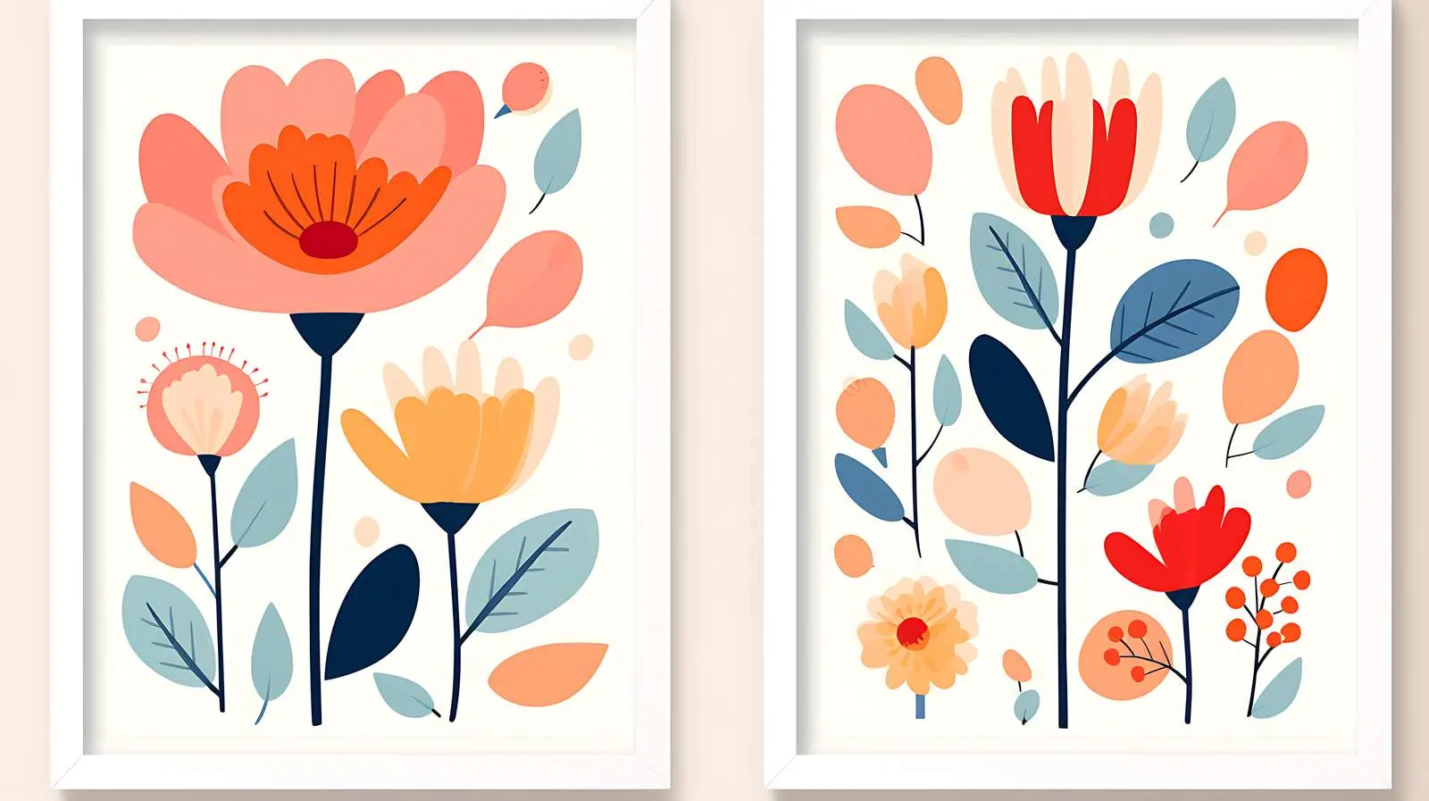 Abstract Flower Market Posters Collection — free download from Dotvec