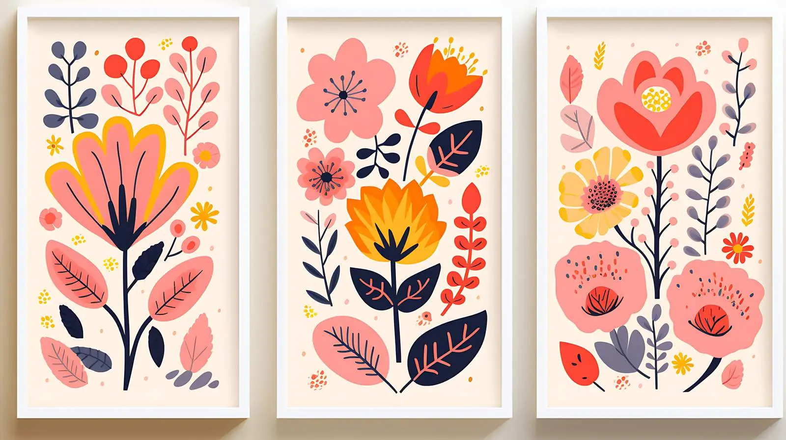 Abstract Flower Market Posters Collection — free download from Dotvec