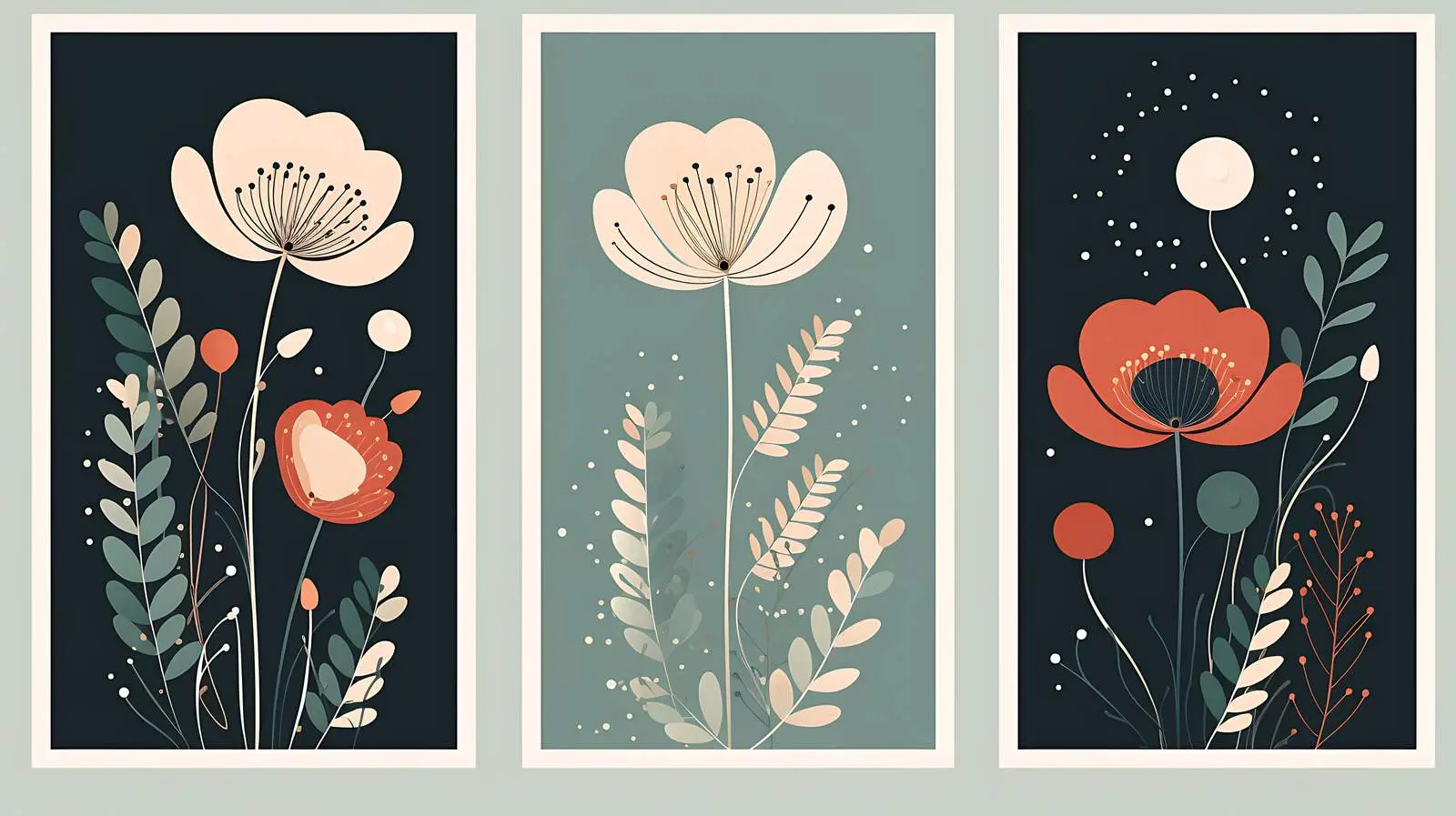 Abstract Flower Market Posters Collection — free download from Dotvec