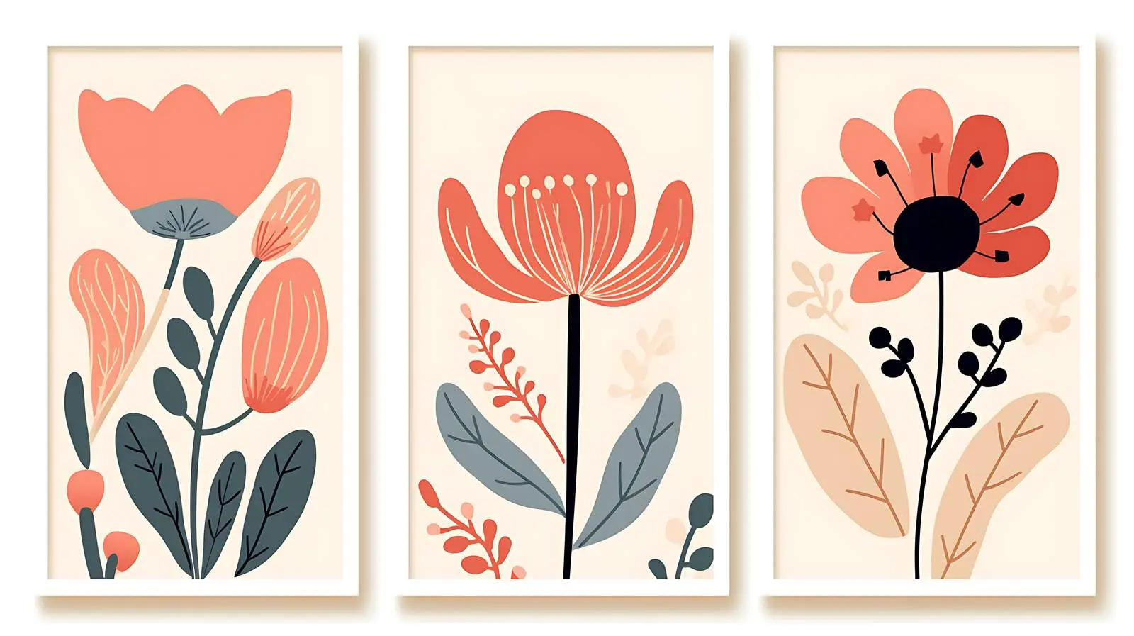 Abstract Flower Market Posters Collection — free download from Dotvec