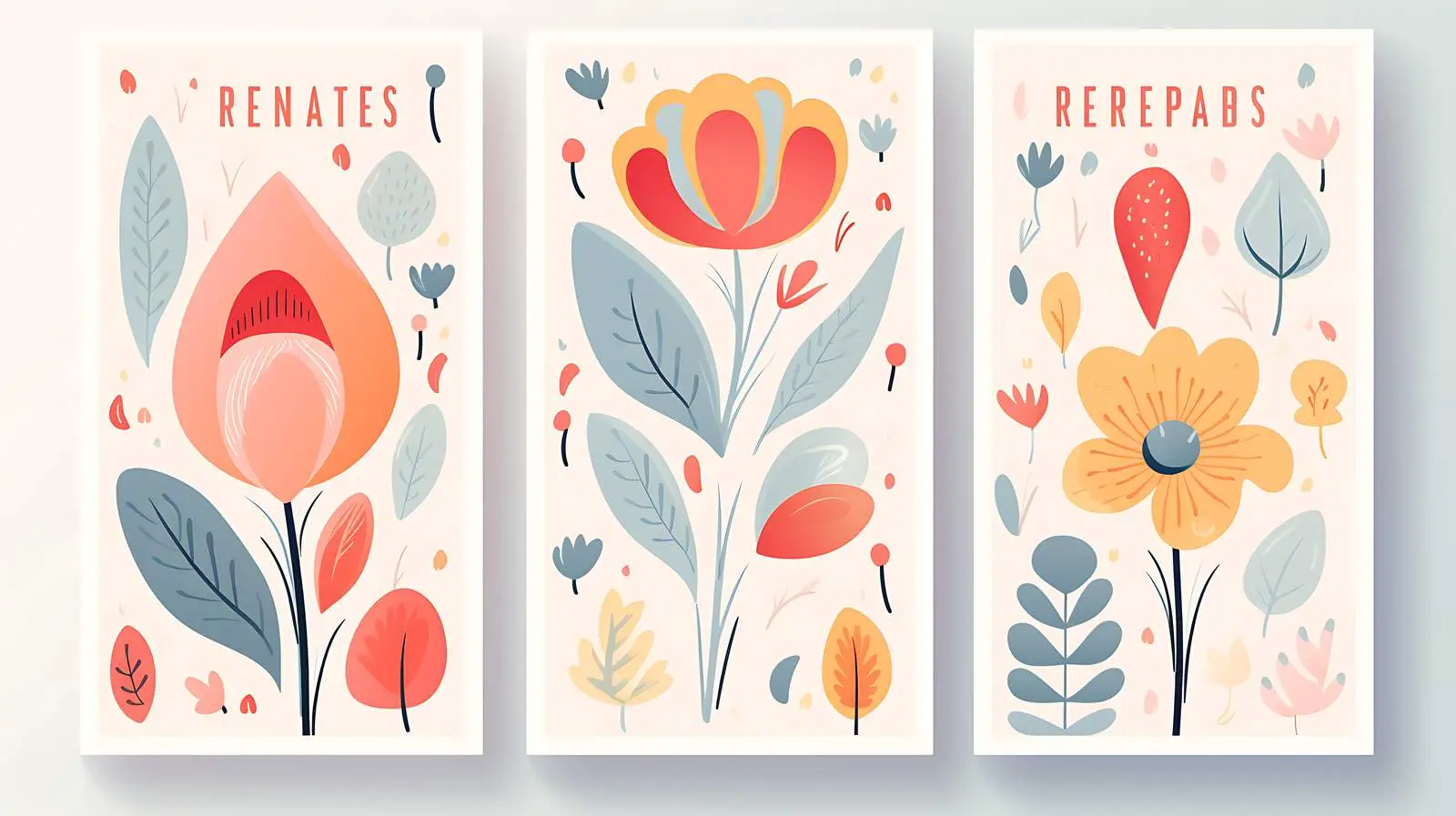 Trendy Flower Market Posters Collection — free download from Dotvec