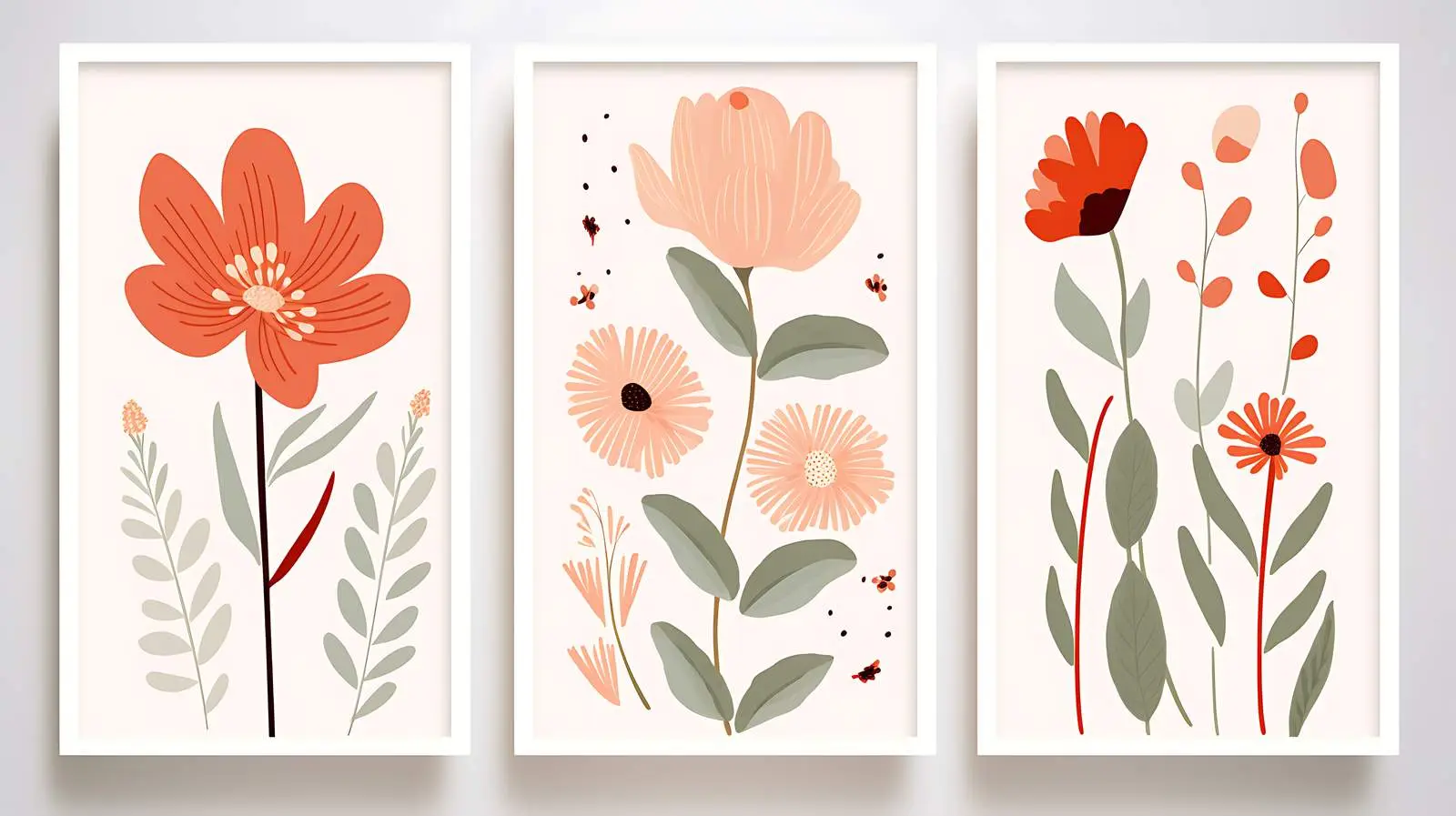 Abstract Flower Market Poster Set — free download from Dotvec