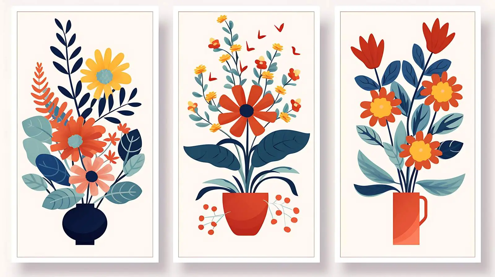 Abstract Flower Market Posters — free download from Dotvec