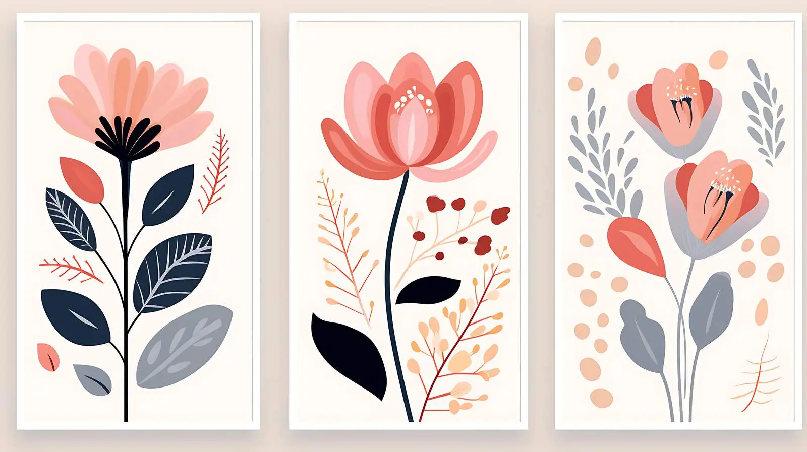 Abstract Flower Market Posters Collection — free download from Dotvec