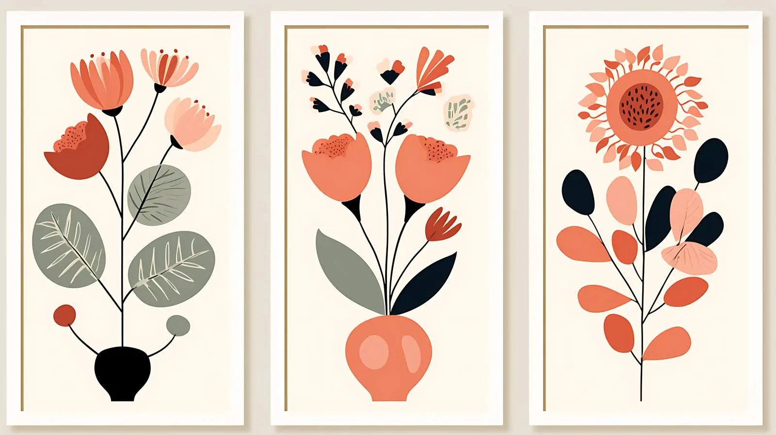 Abstract Flower Market Posters — free download from Dotvec