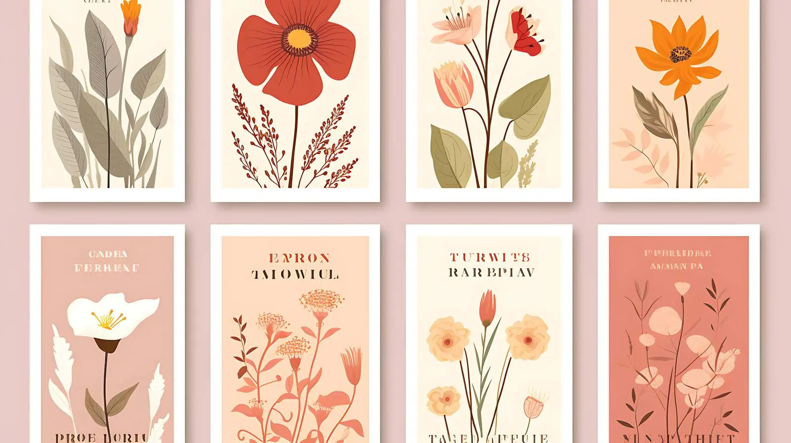 Abstract Floral Market Posters — free download from Dotvec