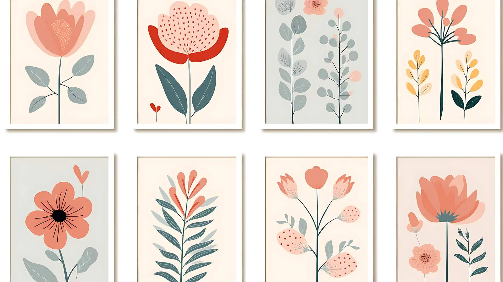 Abstract Flower Market Posters — free download from Dotvec
