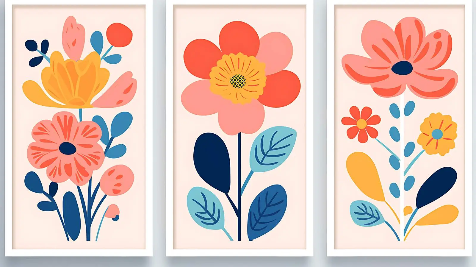 Trendy Botanical Flower Market Posters — free download from Dotvec