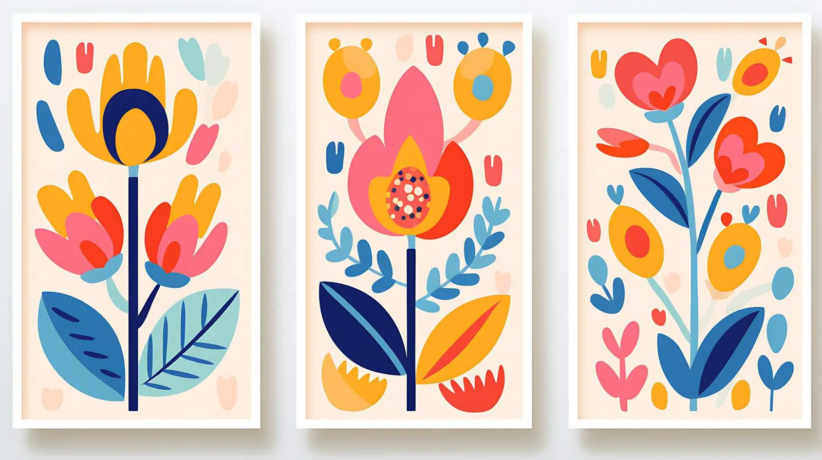 Abstract Flower Market Posters — free download from Dotvec