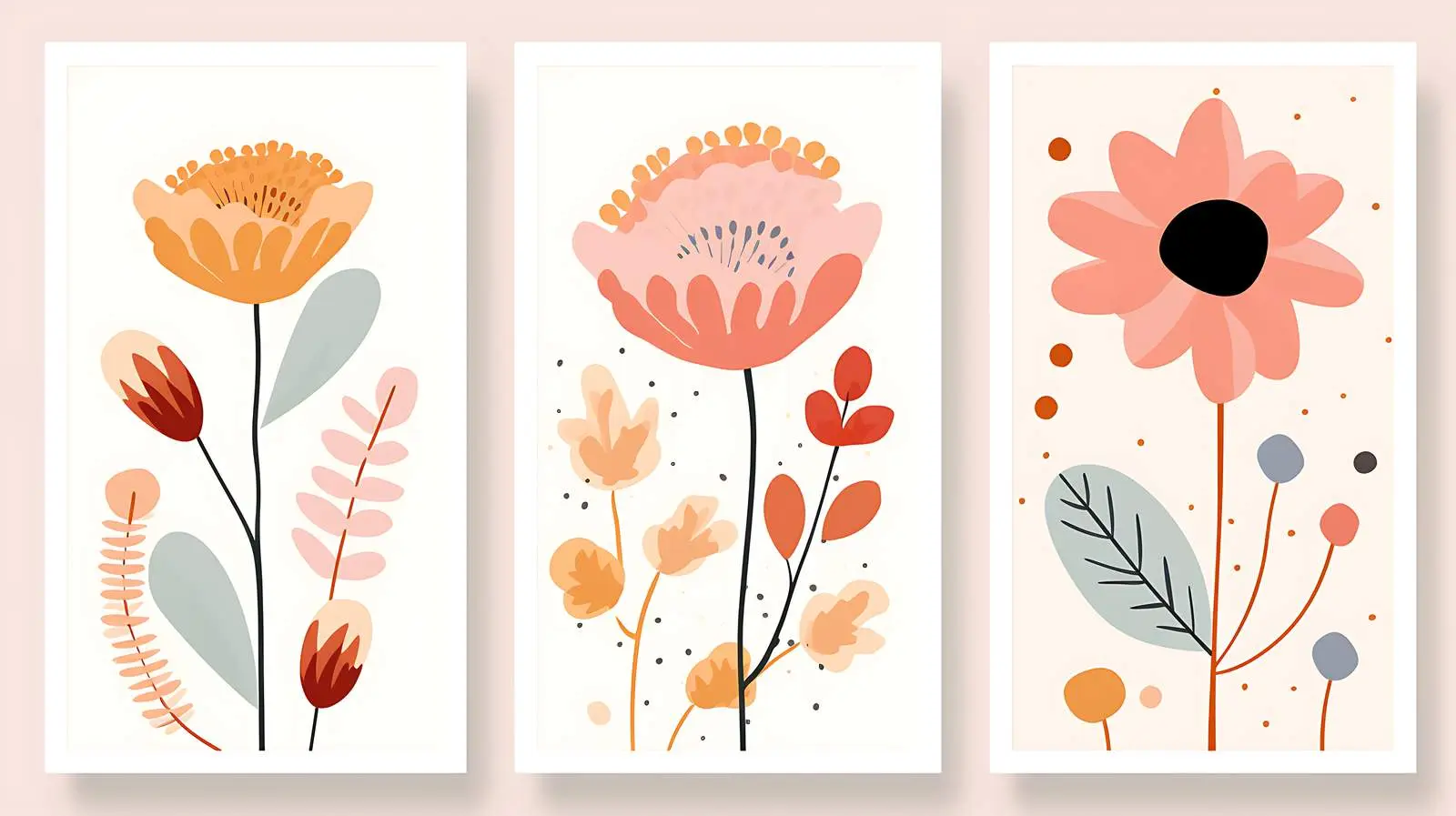 Abstract Flower Market Posters Collection — free download from Dotvec