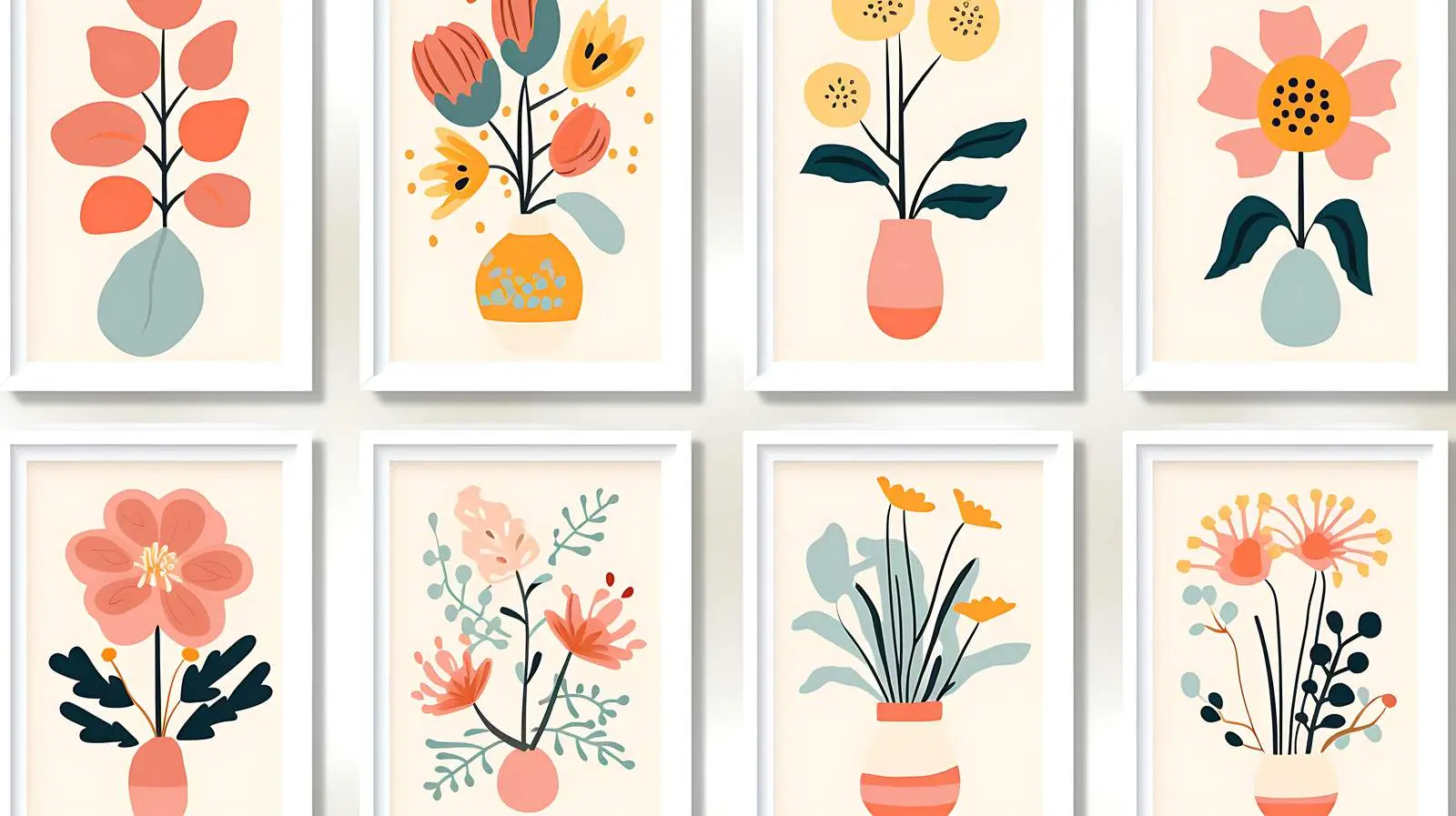 Trendy Flower Market Poster Set — free download from Dotvec
