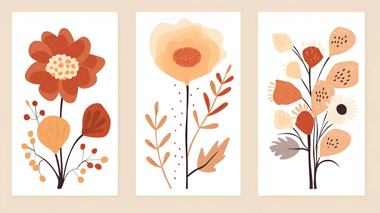 Botanical Flower Market Poster Collection — free download from Dotvec