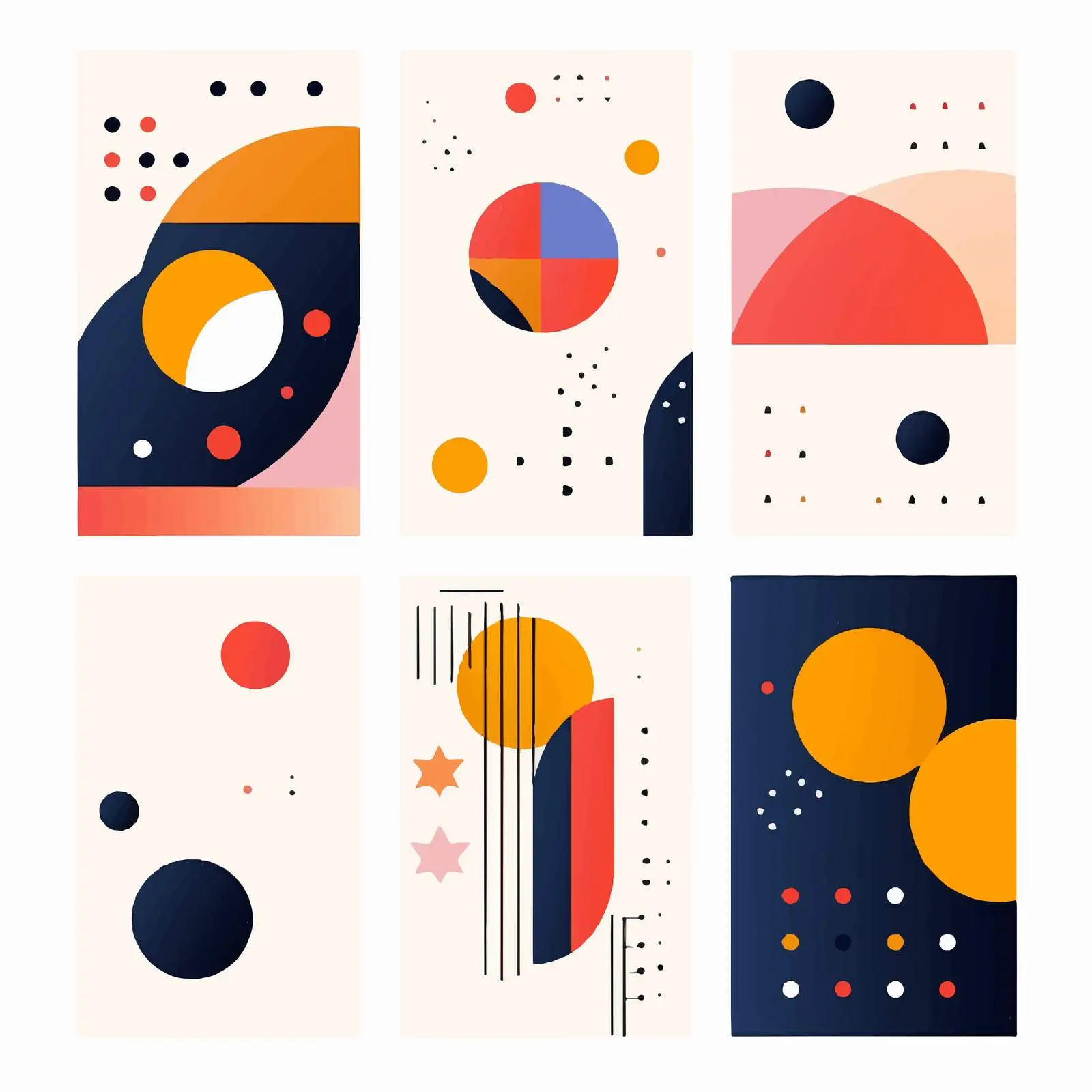 Modern Abstract Card Templates with Geometric Designs – free branding template image from Dotvec