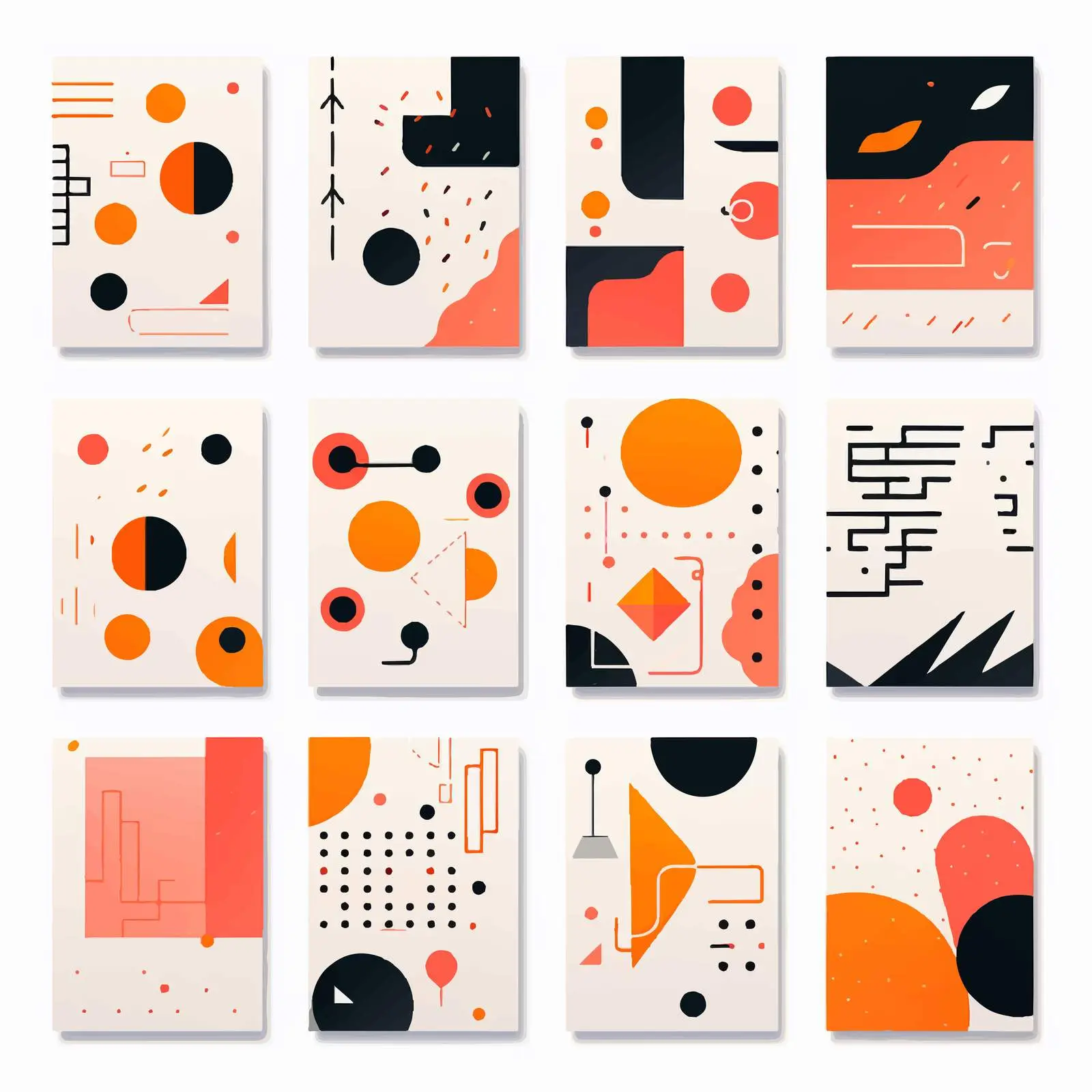 Abstract Modern Card Templates with Geometric Designs — free download from Dotvec