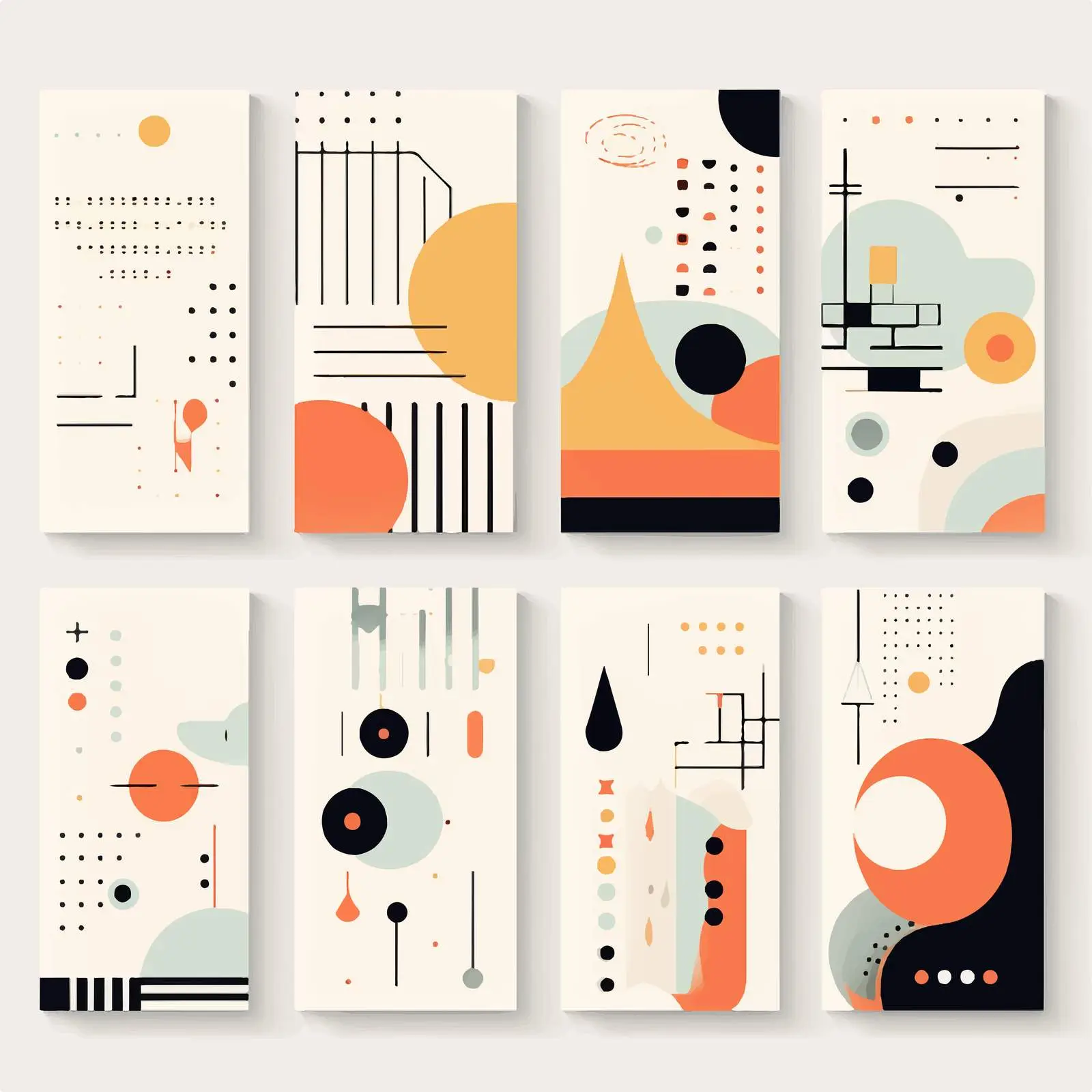 Abstract Modern Geometric Card Templates — free download from Dotvec