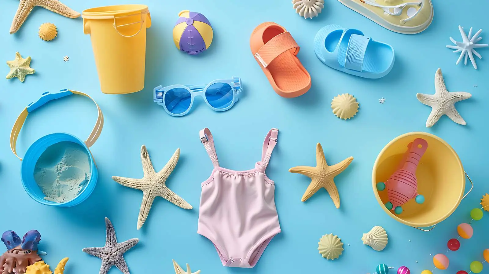 Baby Beach Accessories and Apparel Collection – free playtime essentials image from Dotvec