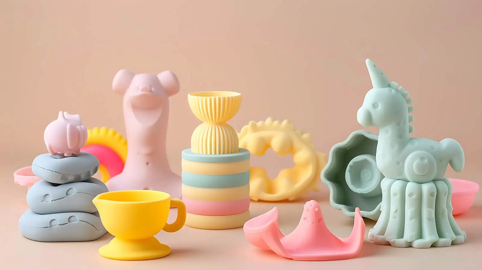 Educational Baby Kids Toy Set in Neutral Colors — free download from Dotvec