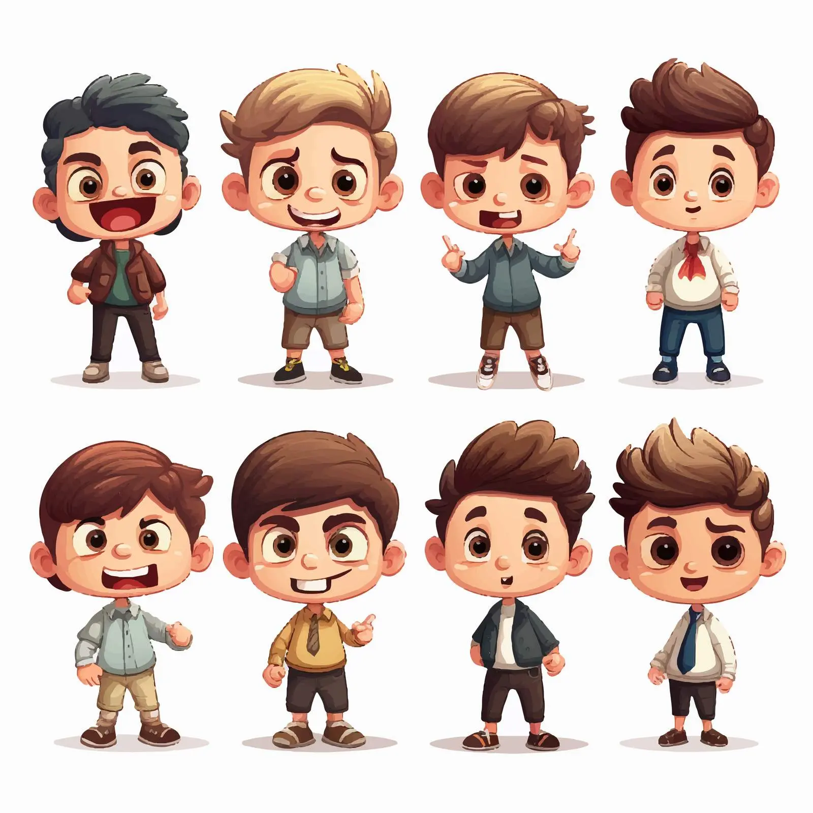 Cartoon Bully Kids Vector Illustration — free download from Dotvec
