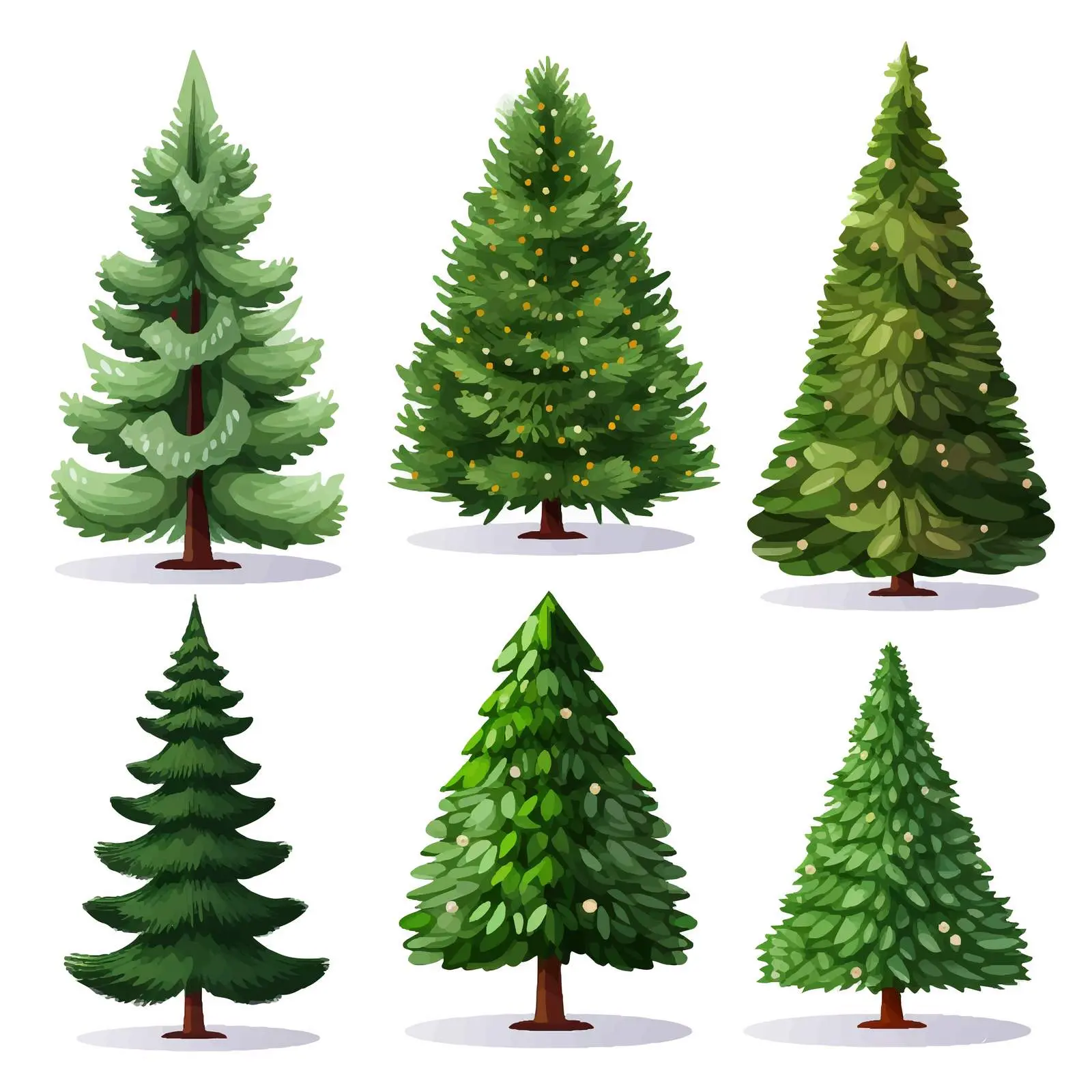 Christmas Tree Vector Illustration on Transparent Background — free download from Dotvec