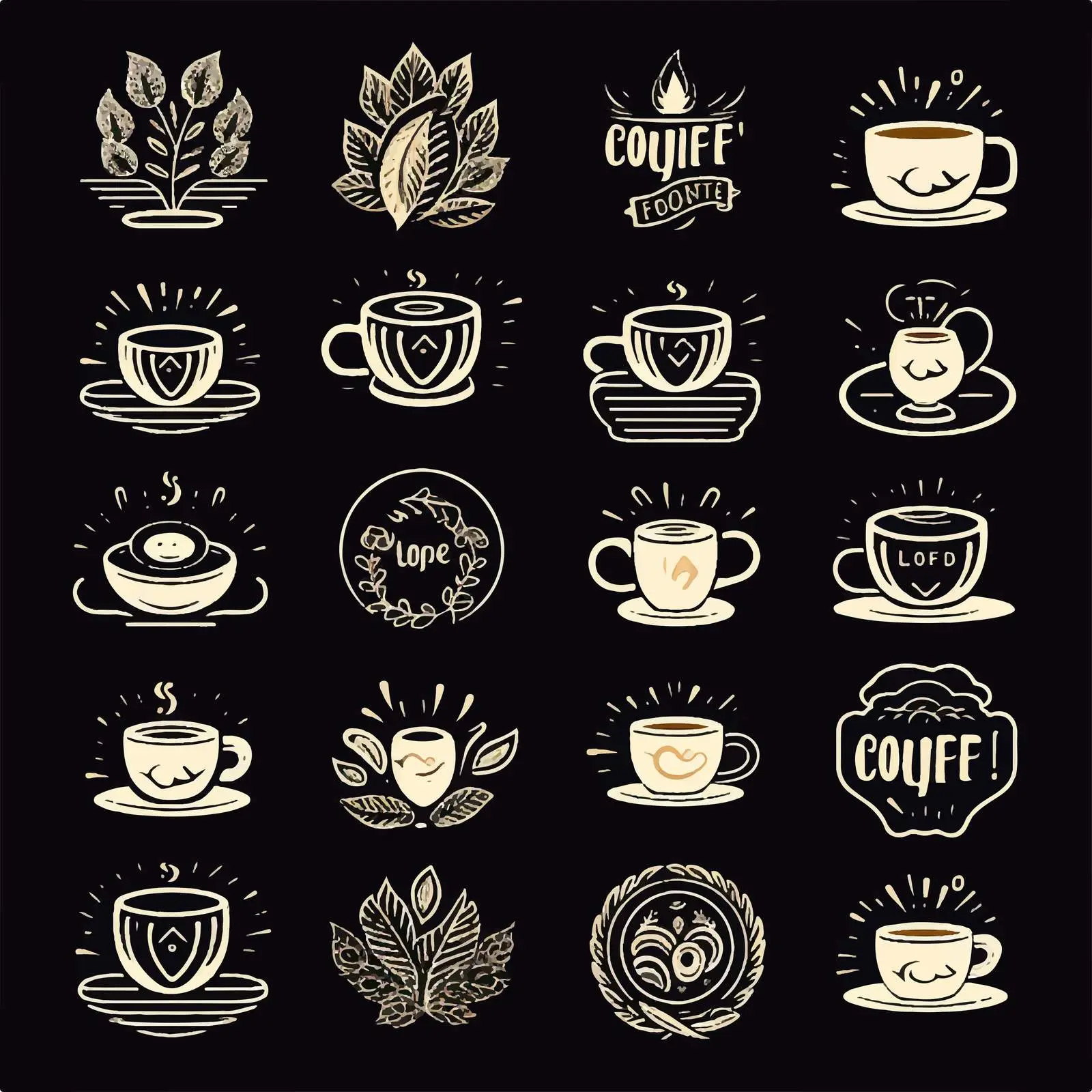 Coffee Label Badge Emblem Collection — free download from Dotvec