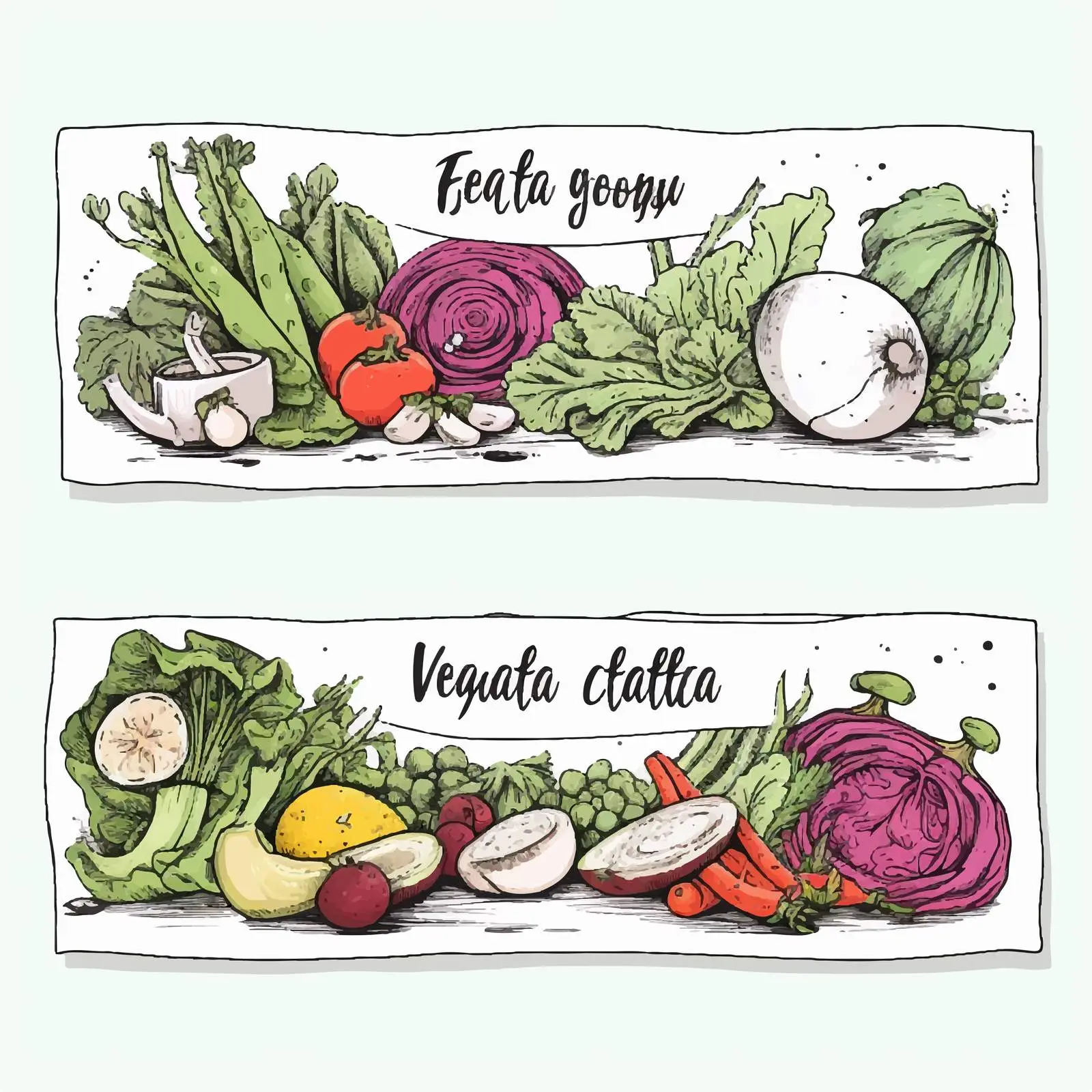 Colorful Vegetable Banner Templates for Promotions — free download from Dotvec