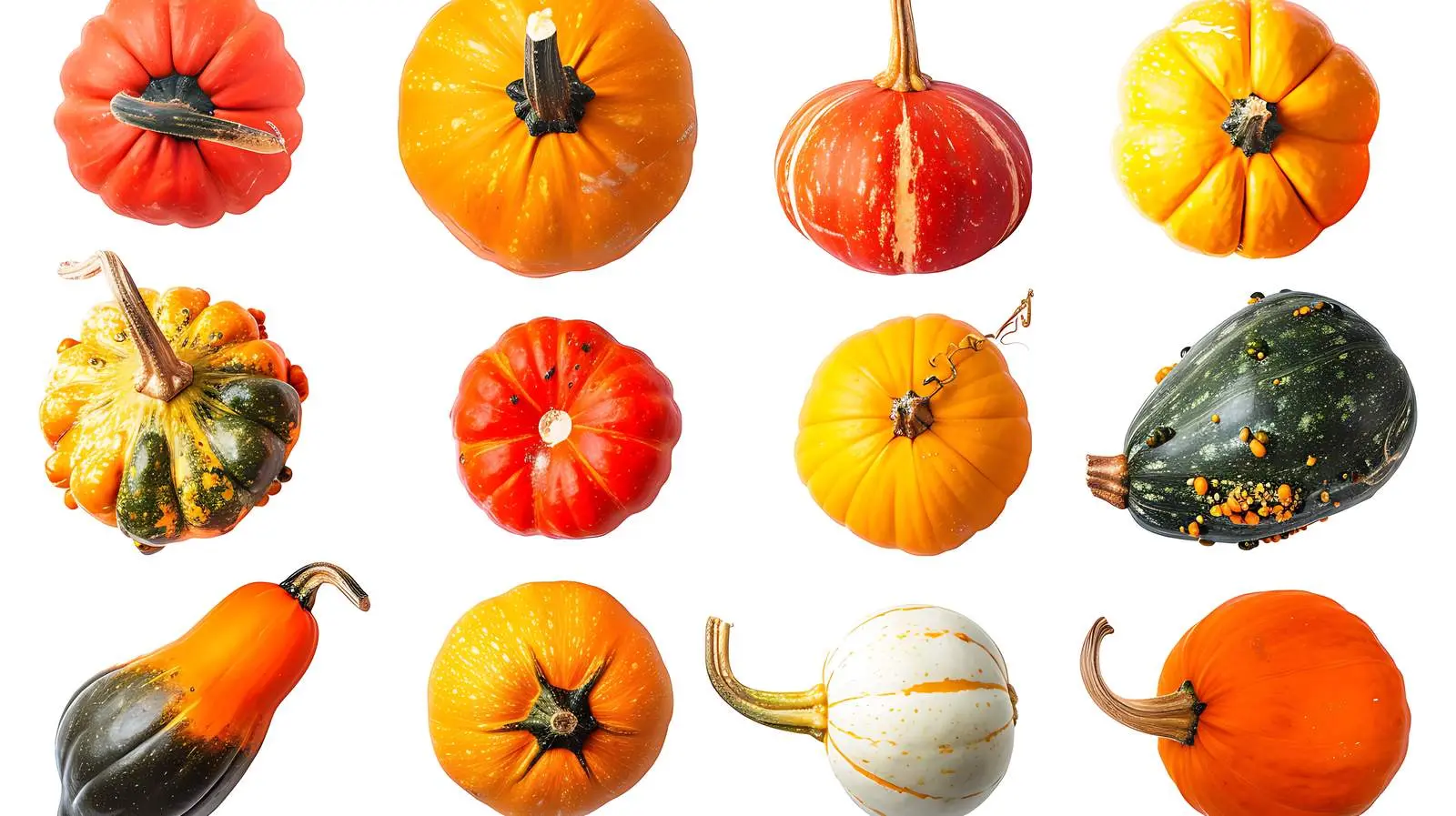 Colorful Ripe Pumpkins and Squash Flat Lay — free download from Dotvec