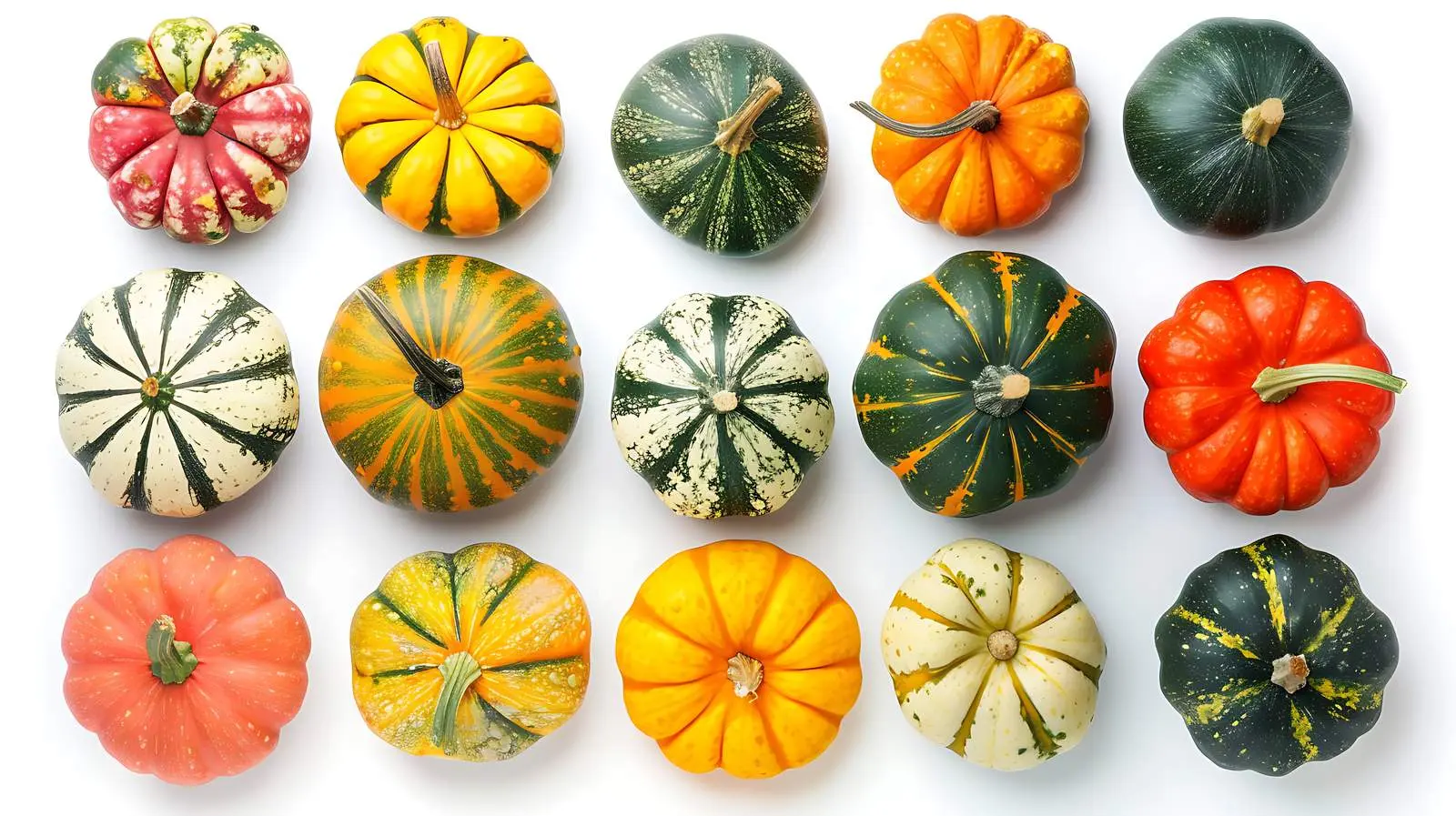 Colorful Ripe Pumpkins and Squash Flat Lay — free download from Dotvec