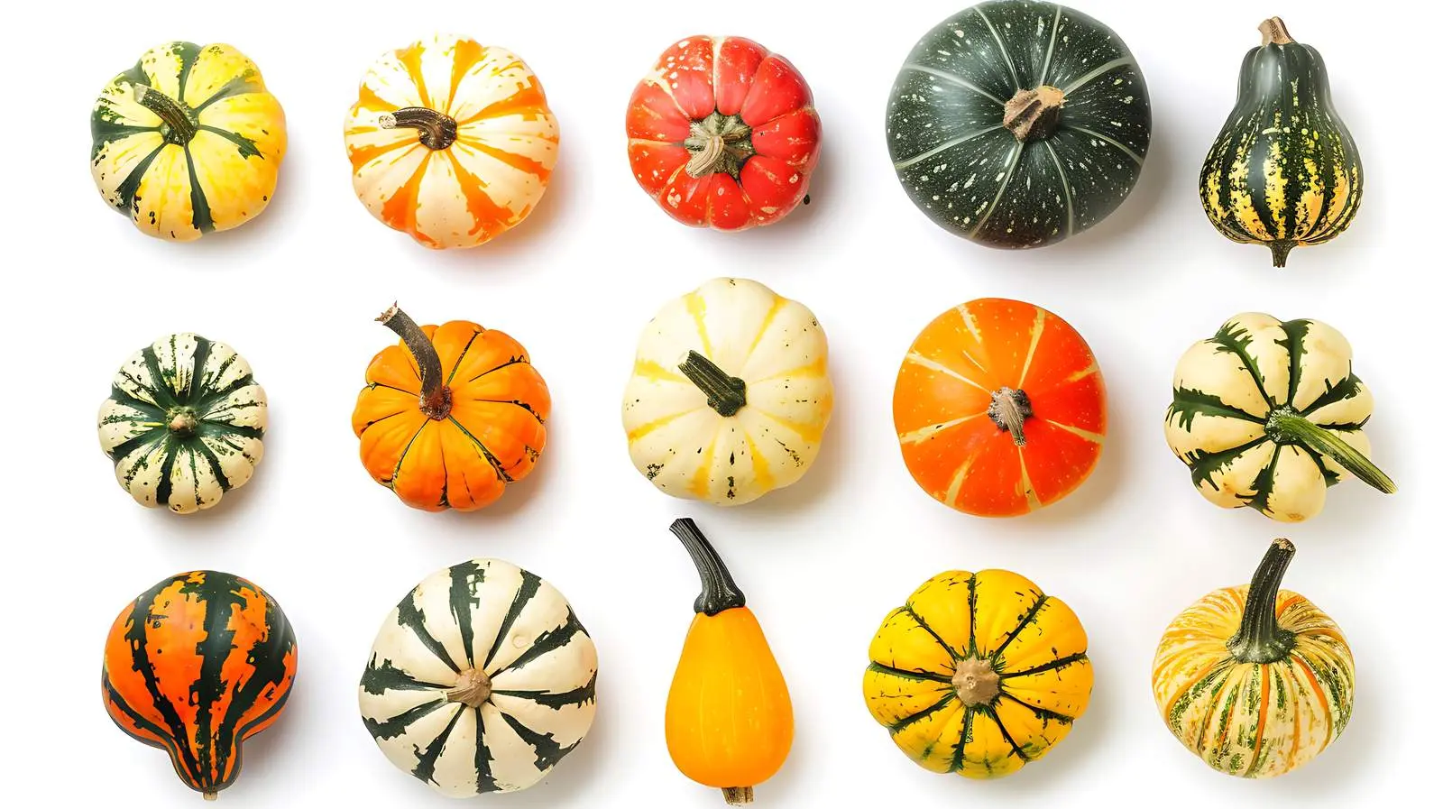 Vibrant Collection of Ripe Autumn Pumpkins — free download from Dotvec