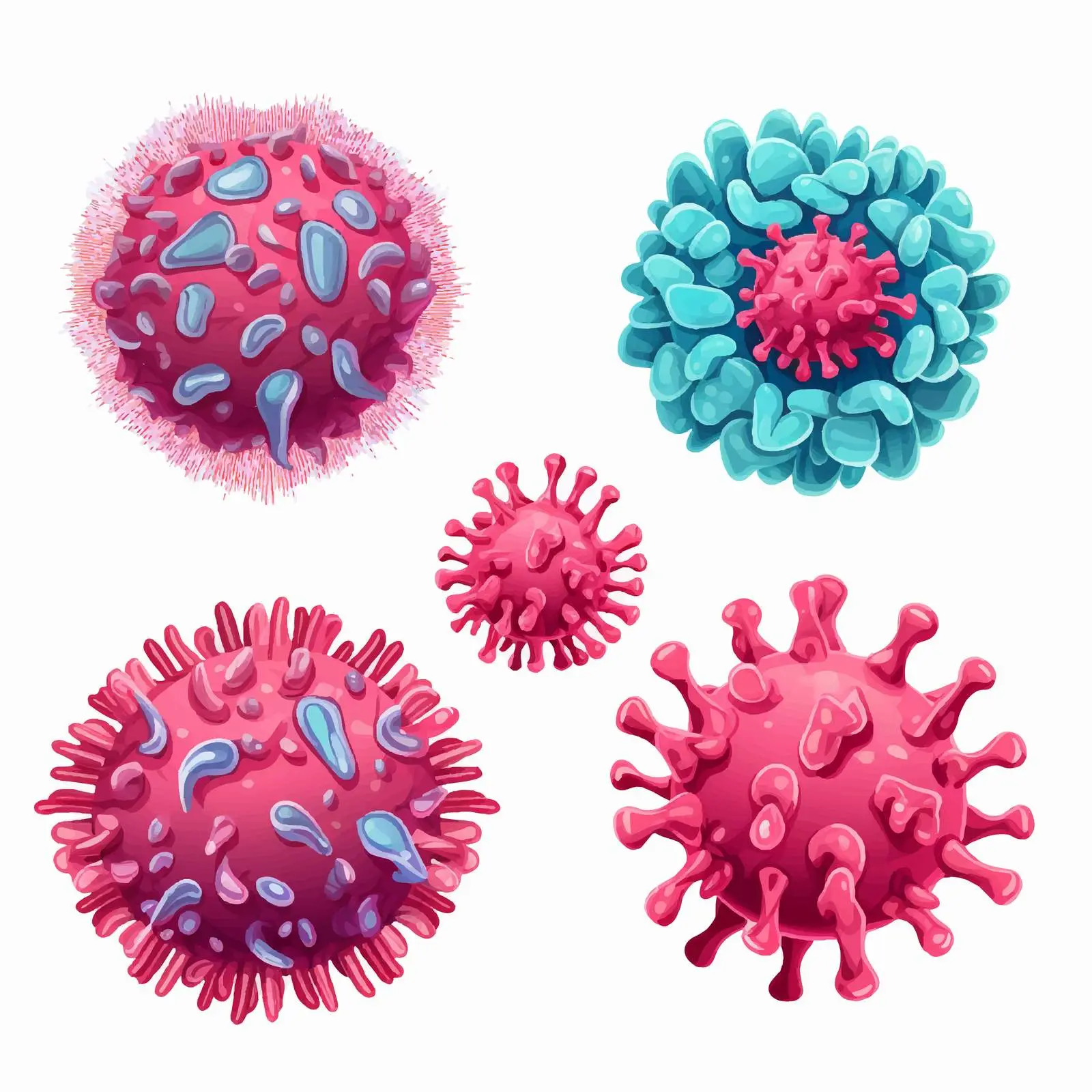 Coronavirus Structure Vector Illustration Set – free coronavirus variant image from Dotvec