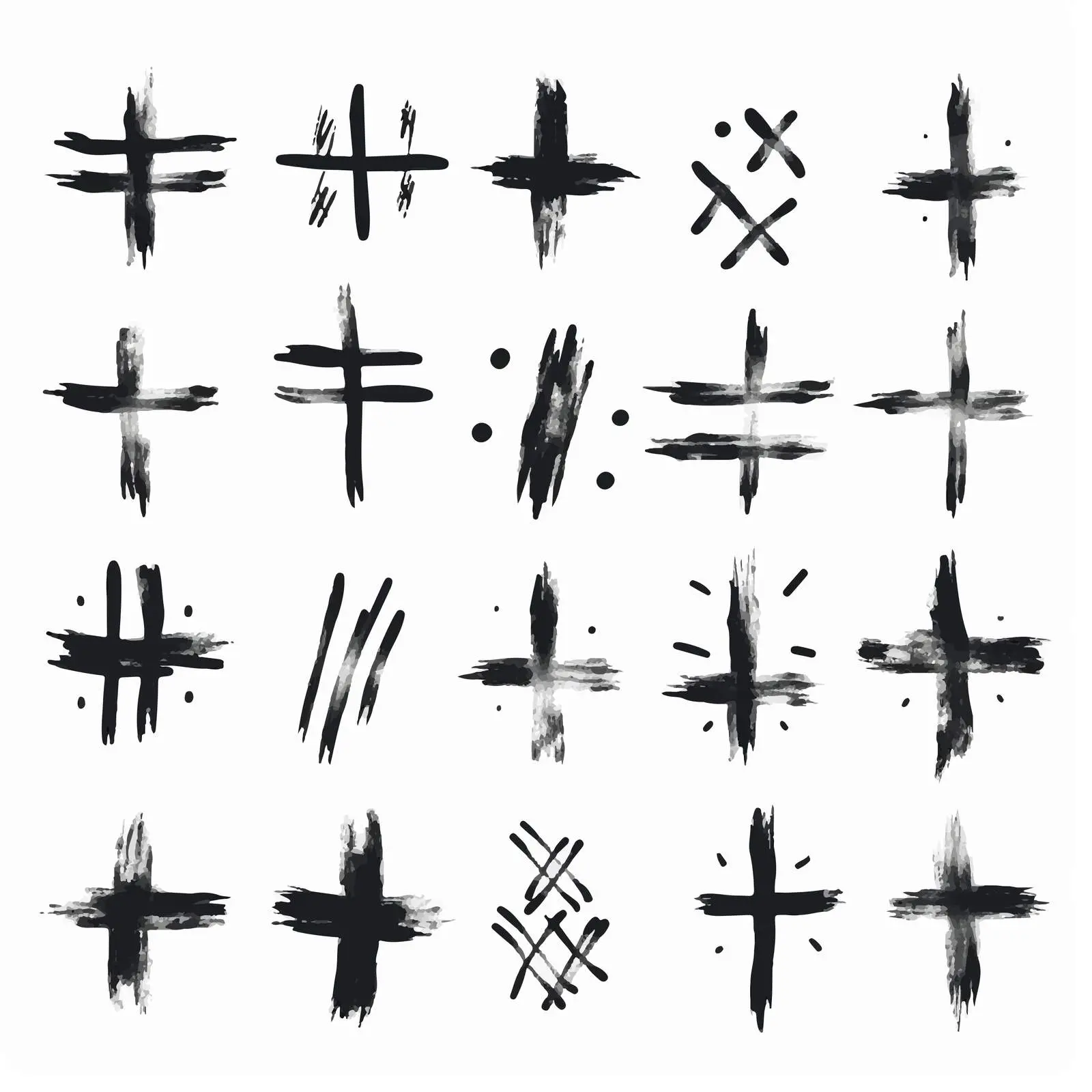 Hand-Drawn Cross Marks and Symbols Vectors – free kings image from Dotvec