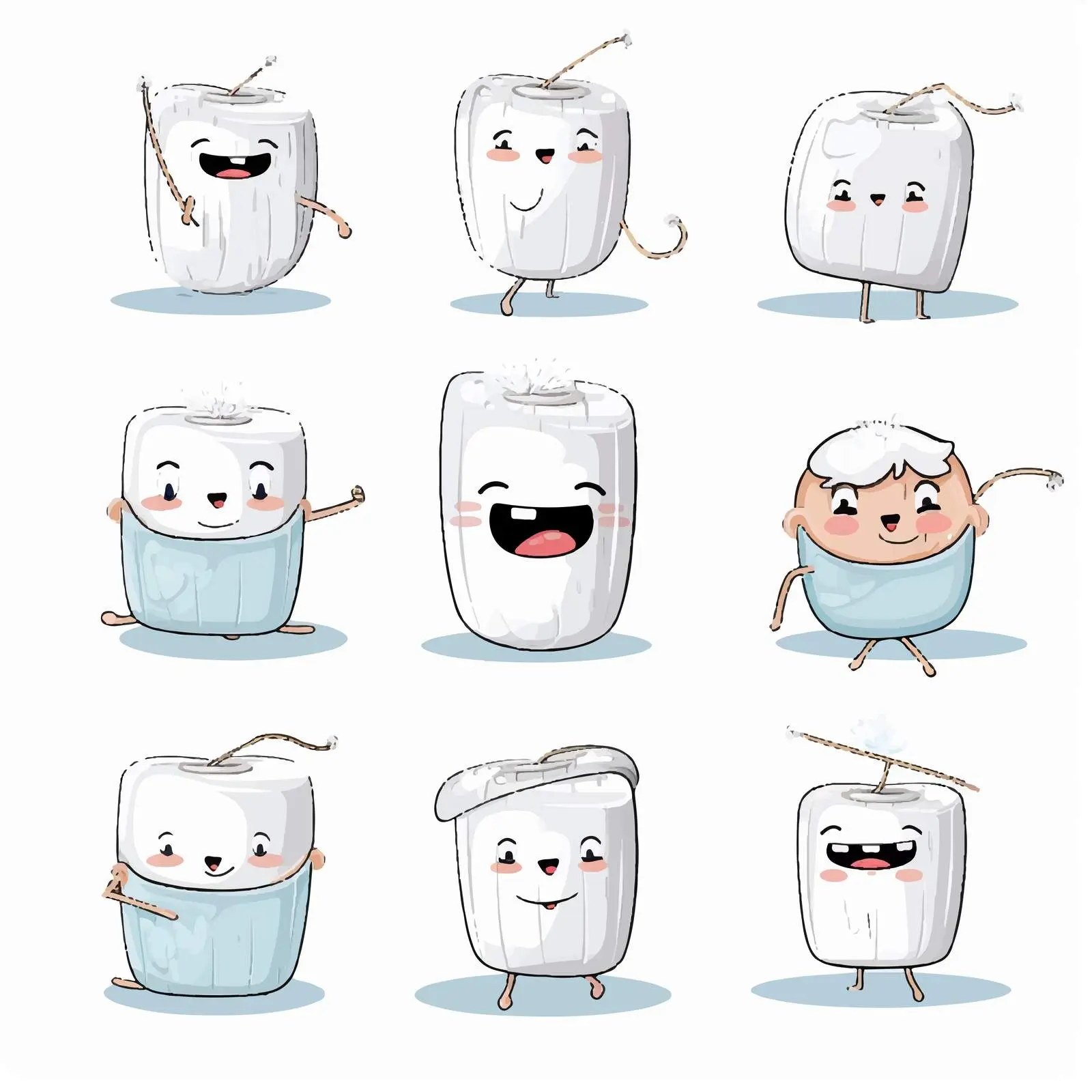Dental Floss Guide and Usage Illustration — free download from Dotvec