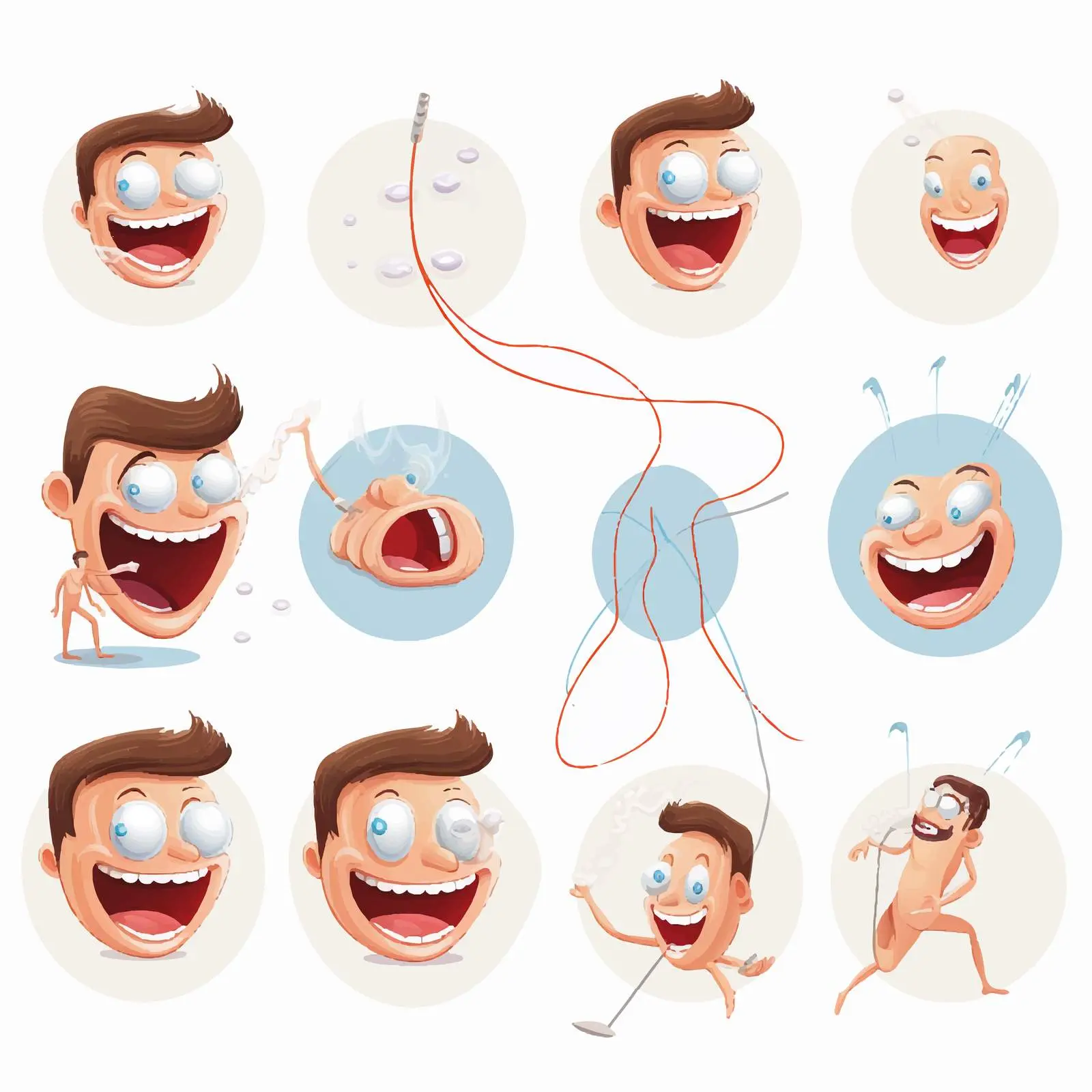 Dental Floss Usage Illustration Vector — free download from Dotvec