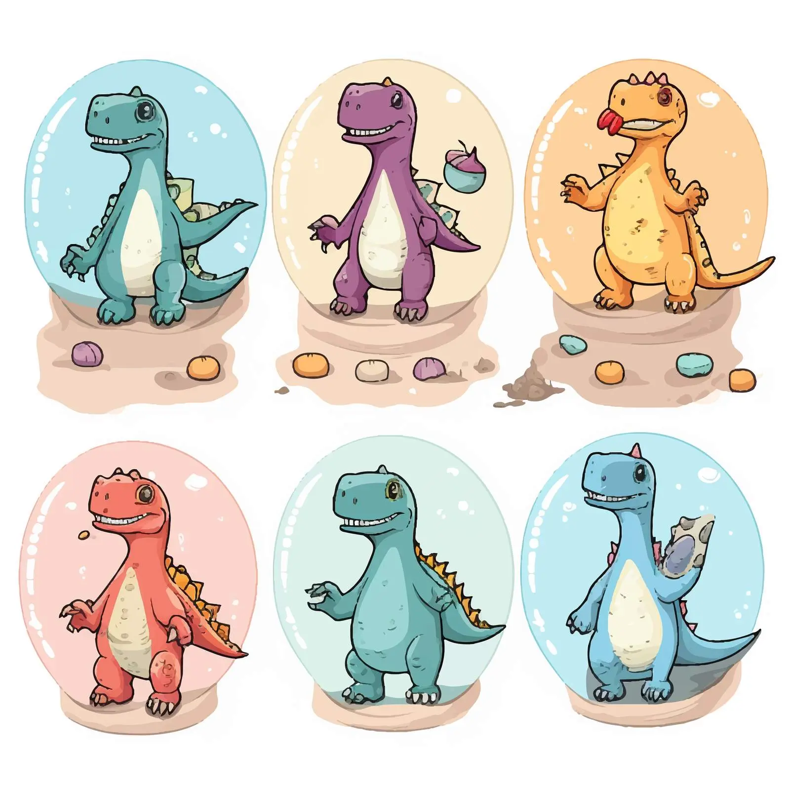 Colorful Dinosaur Long Sleeve T-Shirt Design — free download from Dotvec
