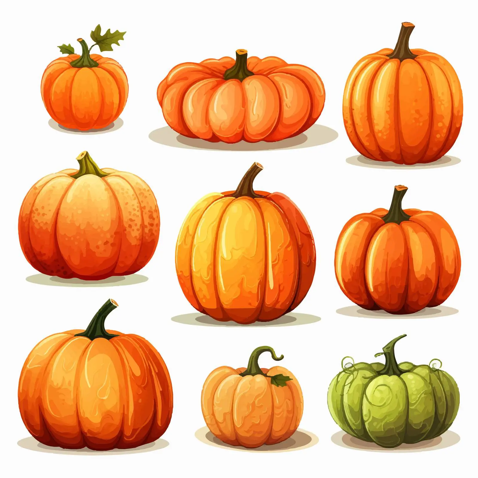 Variety of Halloween Pumpkin Illustrations — free download from Dotvec