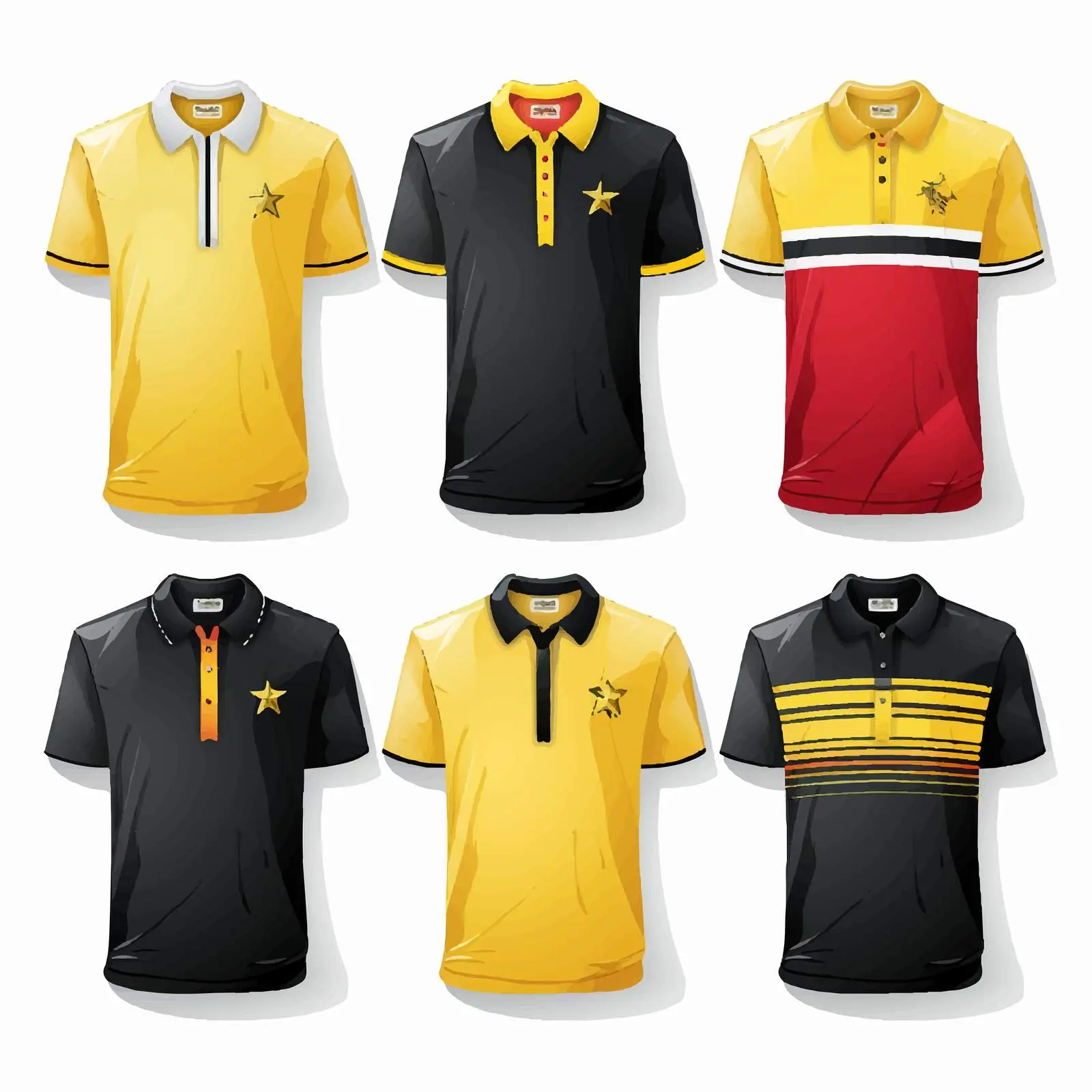 Male Shirts Featuring Brunei Flag Design — free download from Dotvec