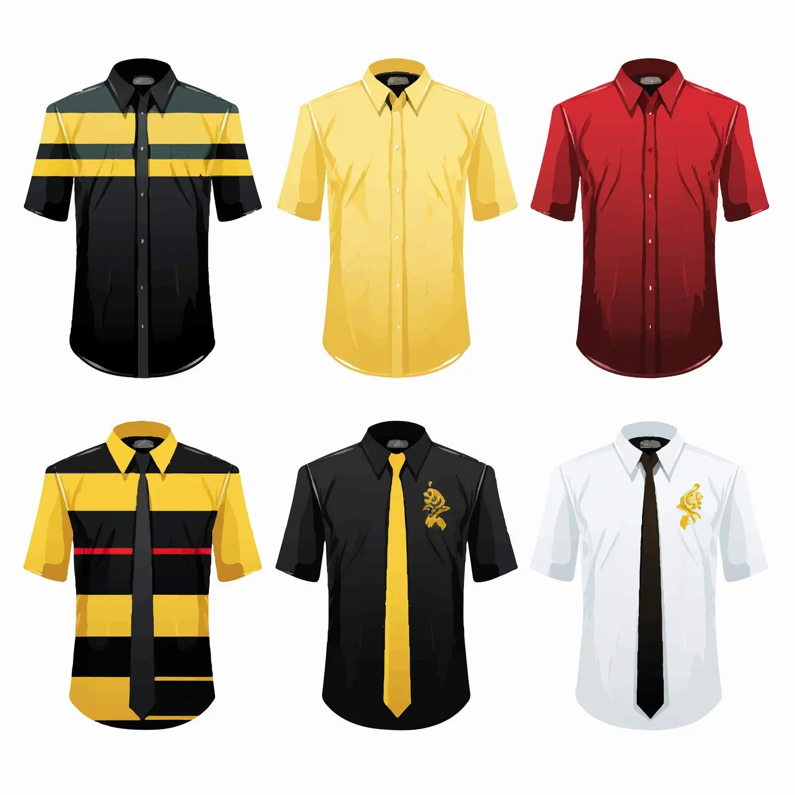 Brunei Flag Men's Shirt Collection – free festive fashion image from Dotvec
