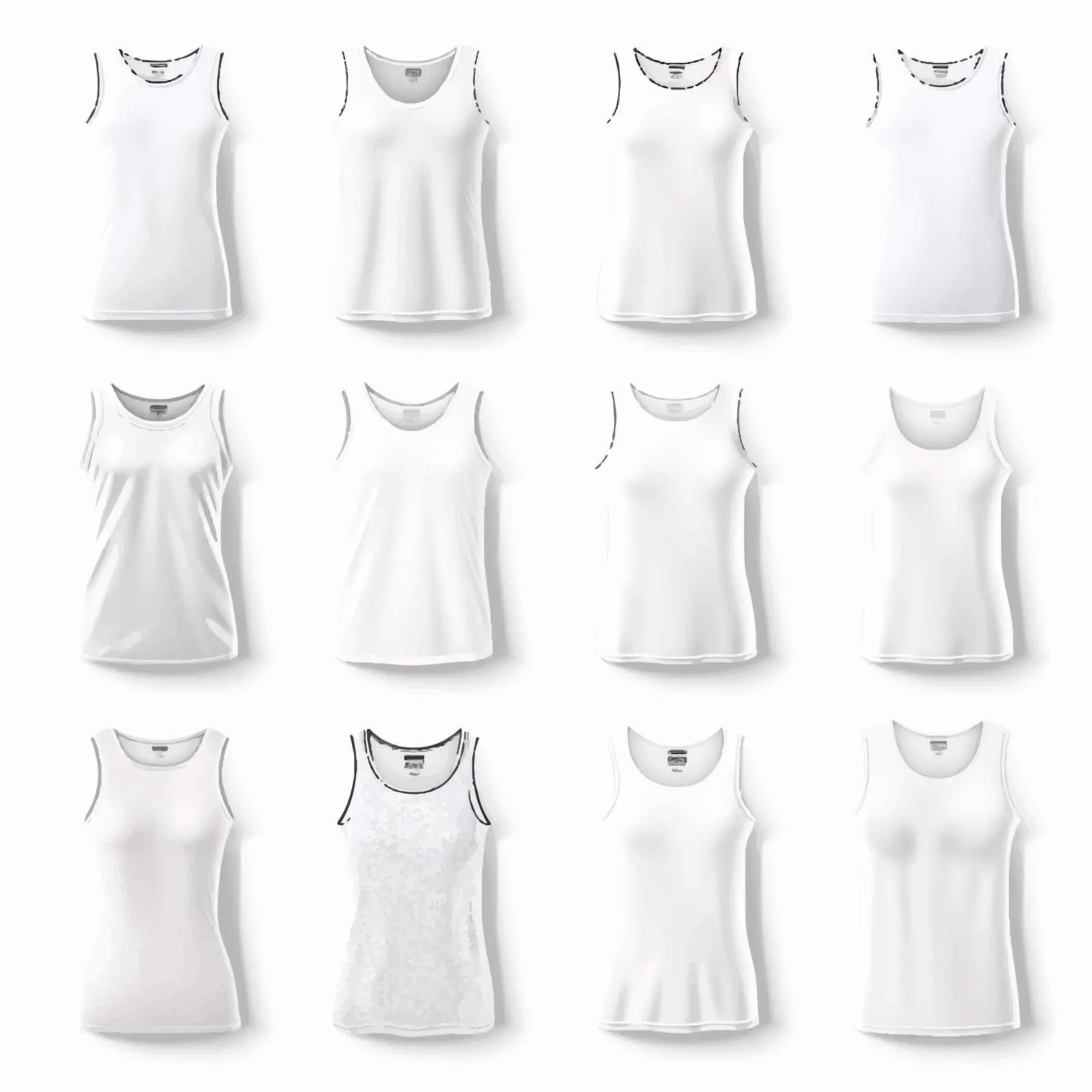 Realistic White T-Shirt Design for Men and Women — free download from Dotvec