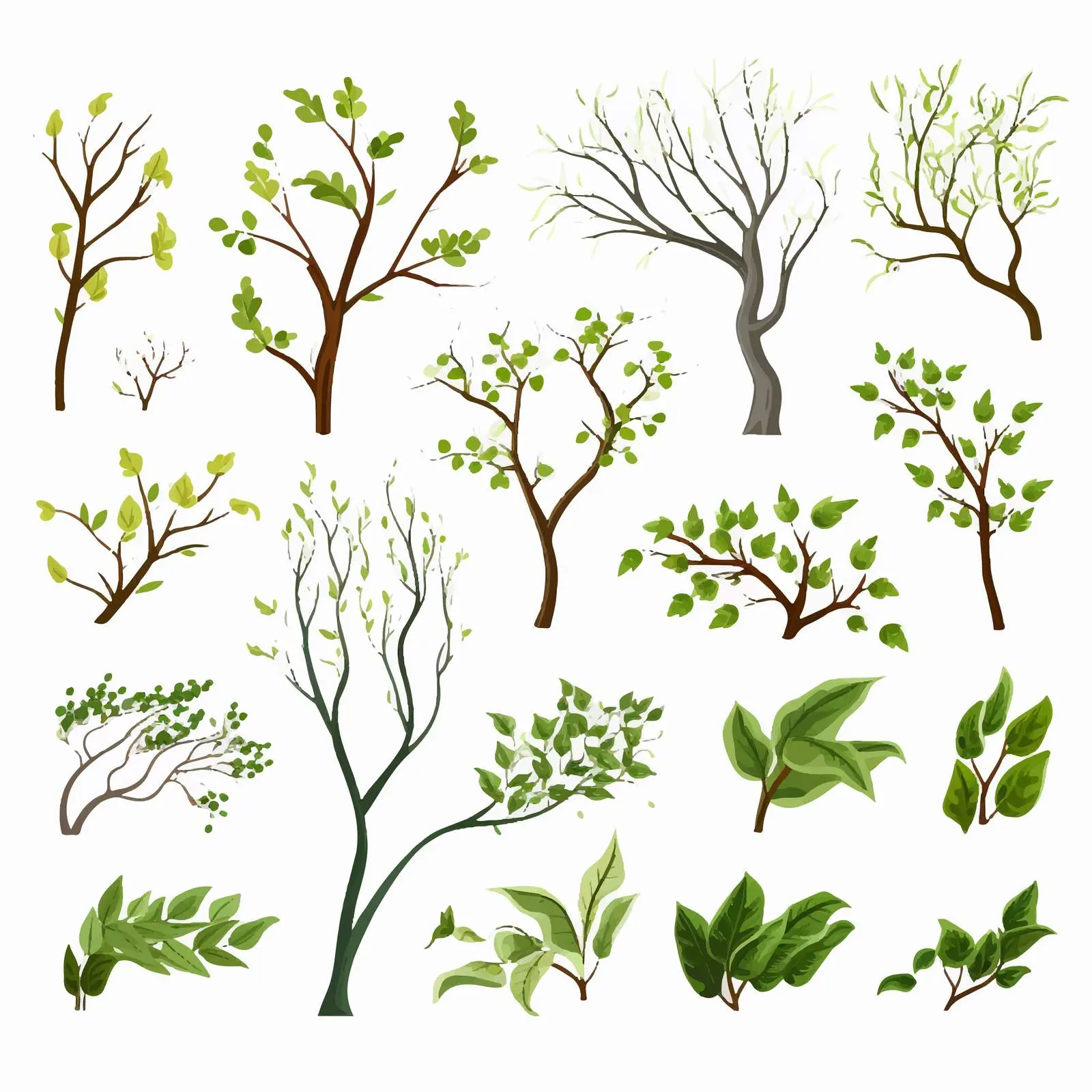 Isolated Tree Branches Vector Illustration — free download from Dotvec